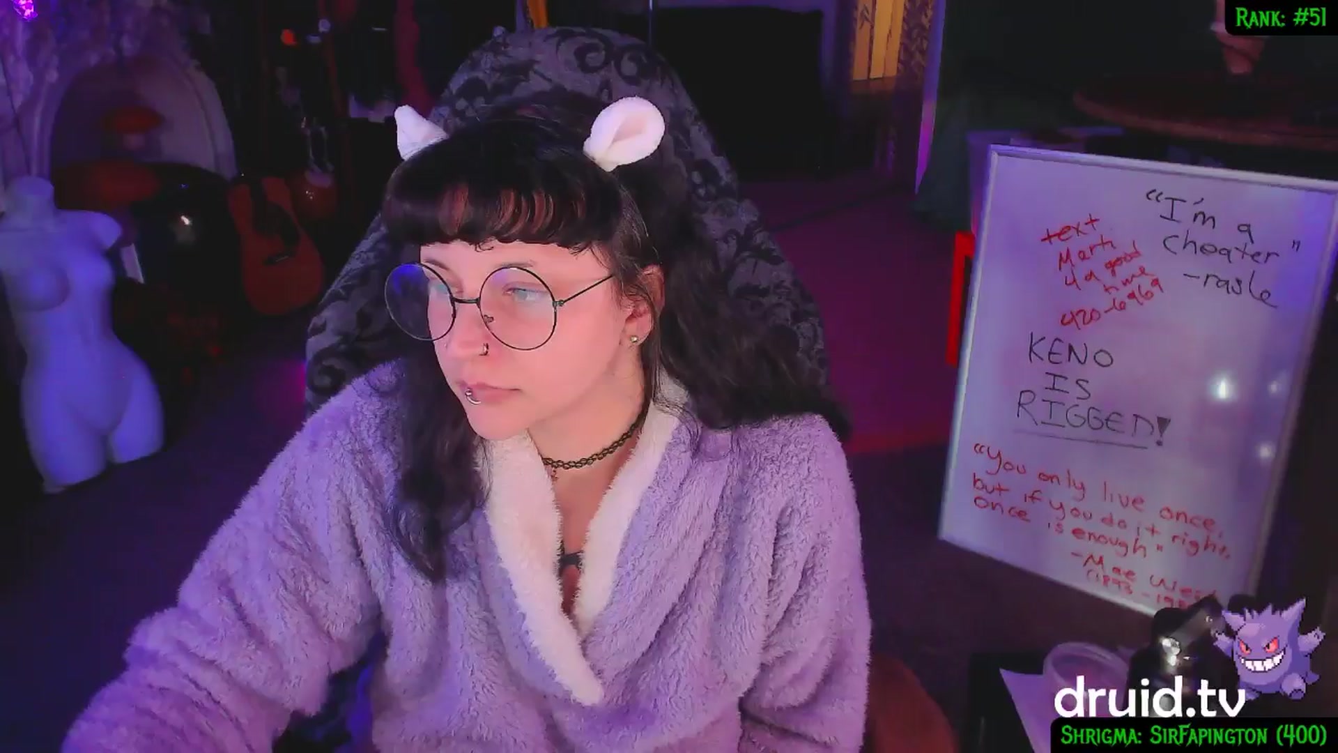 Gallery image thumbnail from druidjpg's myfreecams stream on, 02/06/2025, 05:27 image 17 of 20