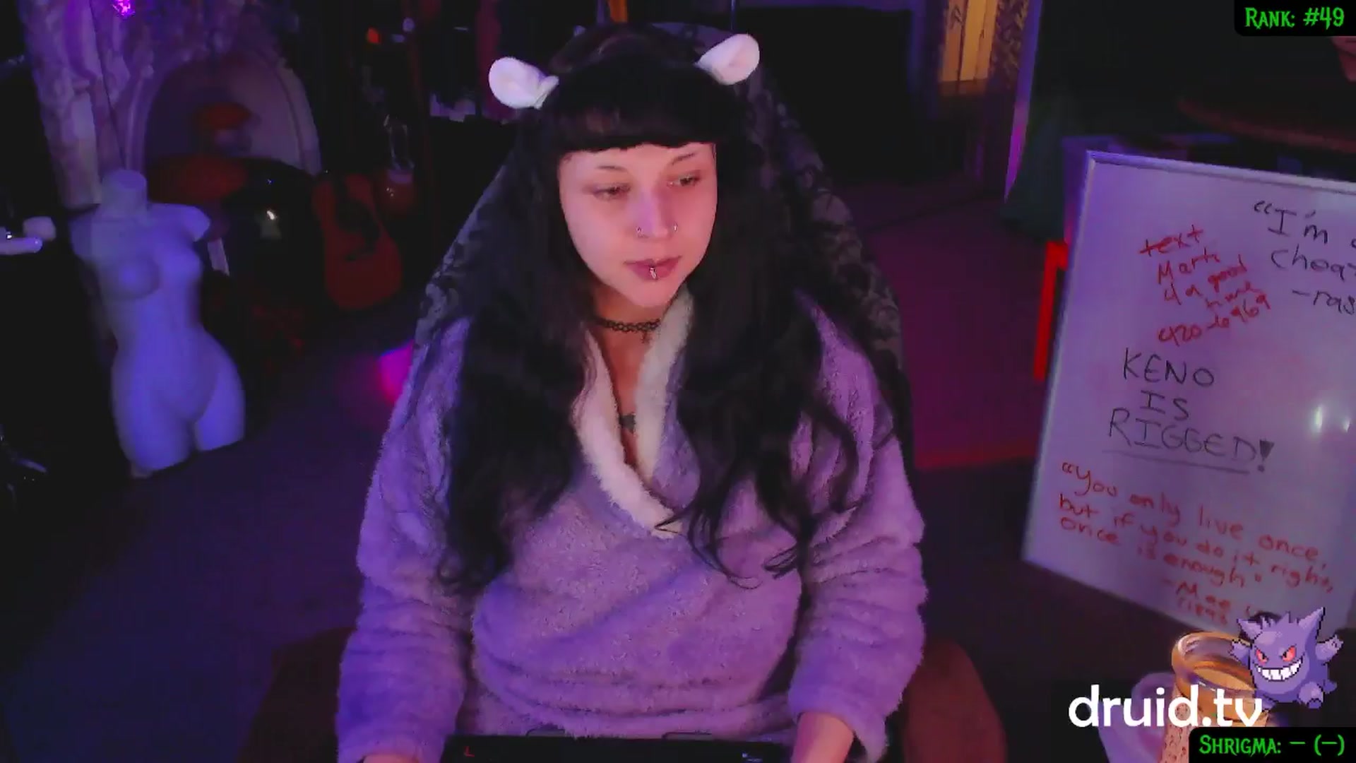Gallery image thumbnail from druidjpg's myfreecams stream on, 02/06/2025, 05:27 image 1 of 20