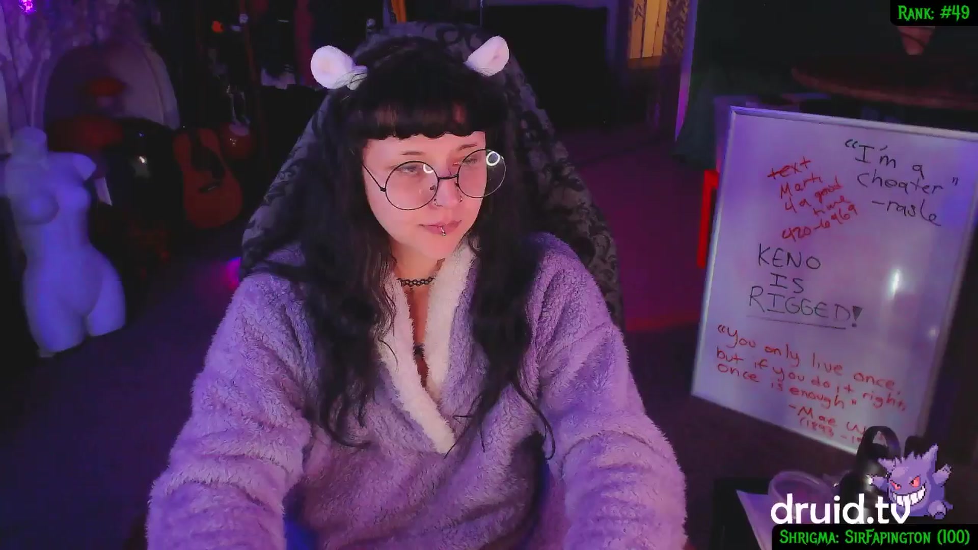 Gallery image thumbnail from druidjpg's myfreecams stream on, 02/06/2025, 05:27 image 6 of 20