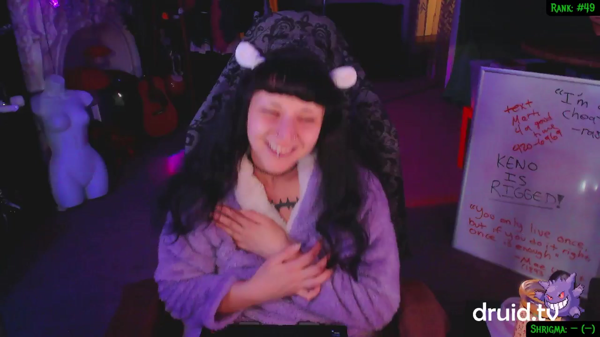 Gallery image thumbnail from druidjpg's myfreecams stream on, 02/06/2025, 05:27 image 2 of 20