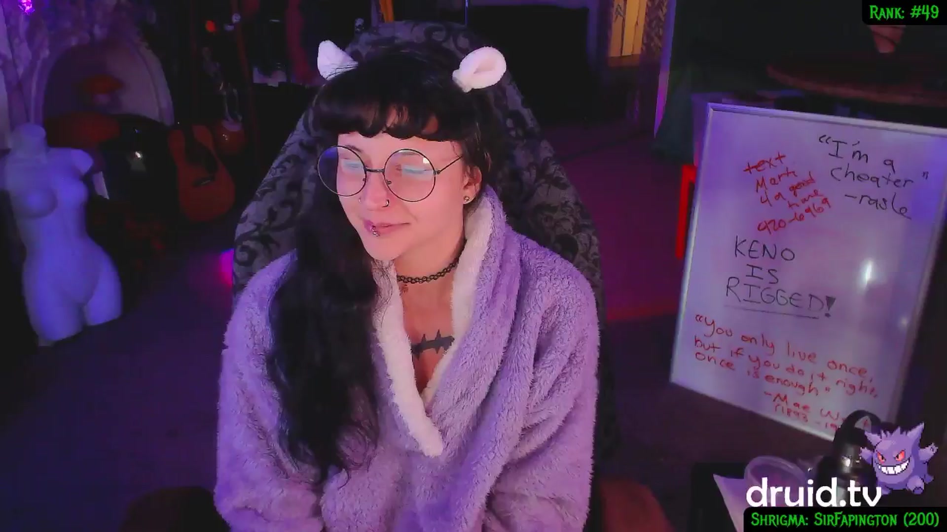Gallery image thumbnail from druidjpg's myfreecams stream on, 02/06/2025, 05:27 image 7 of 20