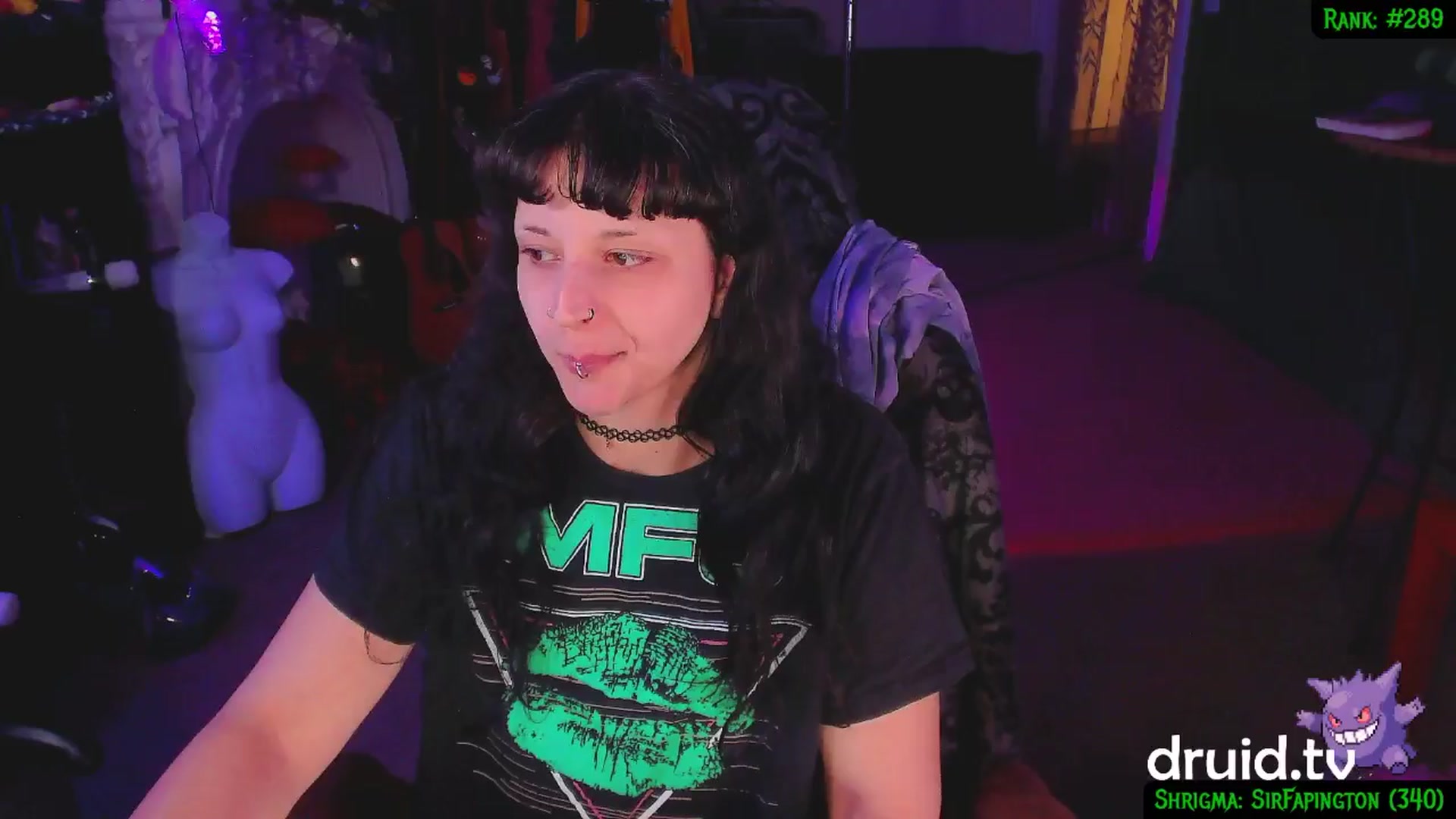 Gallery image thumbnail from druidjpg's myfreecams stream on, 02/19/2025, 05:55 image 12 of 20