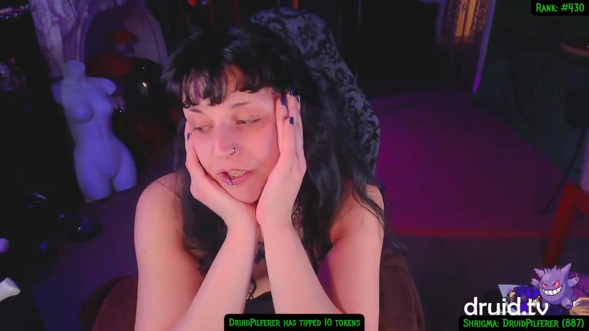 Gallery image thumbnail from druidjpg's myfreecams stream on, 02/26/2025, 05:17 image 13 of 20