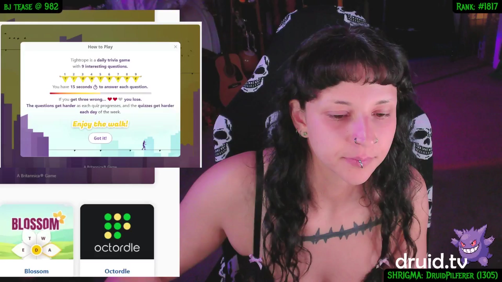 Gallery image thumbnail from druidjpg's myfreecams stream on, 05/29/2025, 04:39 image 13 of 20