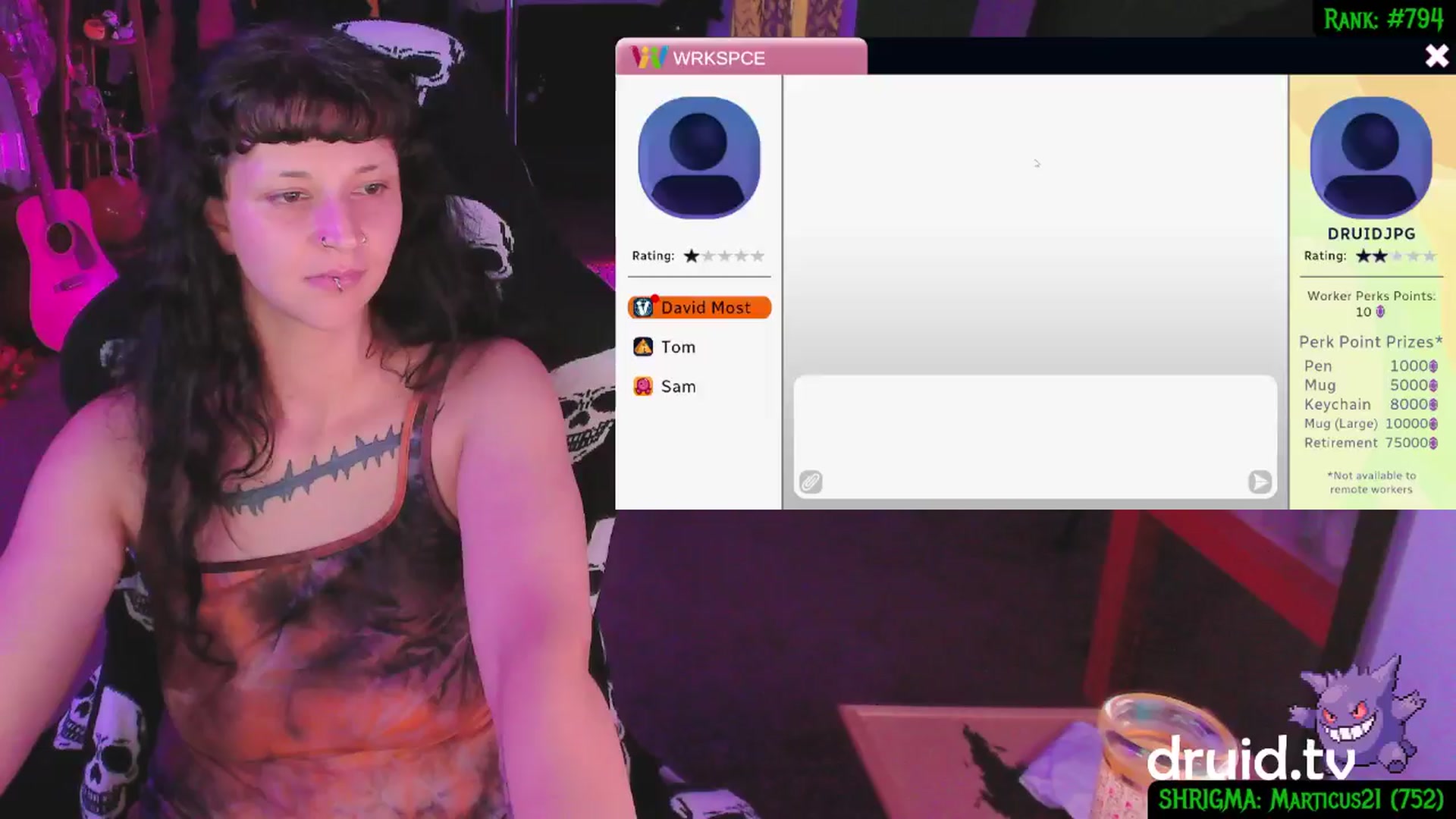 Gallery image thumbnail from druidjpg's myfreecams stream on, 06/20/2025, 03:29 image 7 of 20