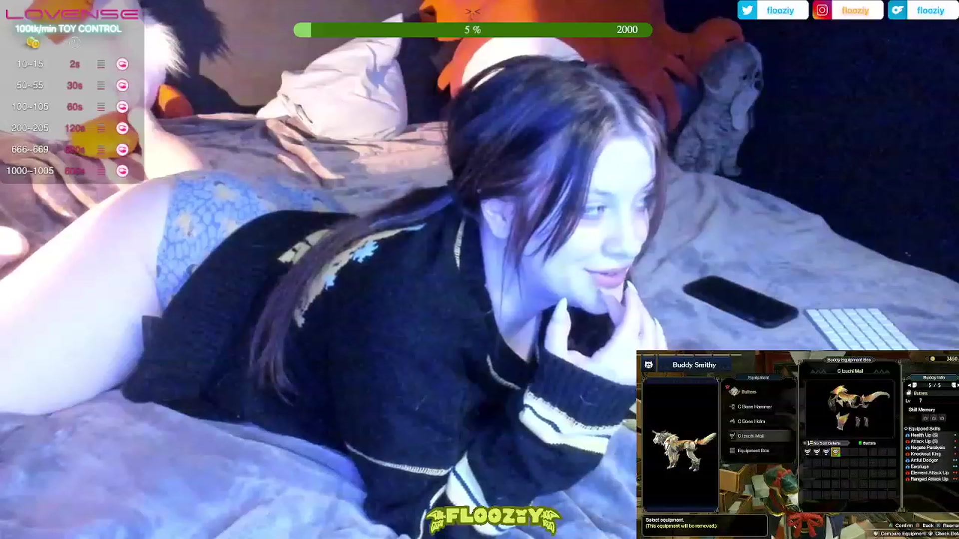 Gallery image thumbnail from flooziy's myfreecams stream on, 02/16/2023, 04:48 image 1 of 20