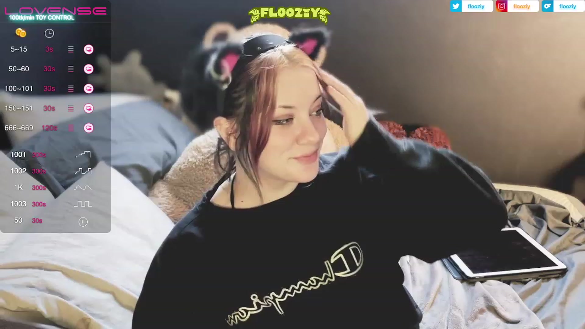 Gallery image thumbnail from flooziy's myfreecams stream on, 05/01/2023, 01:58 image 12 of 20