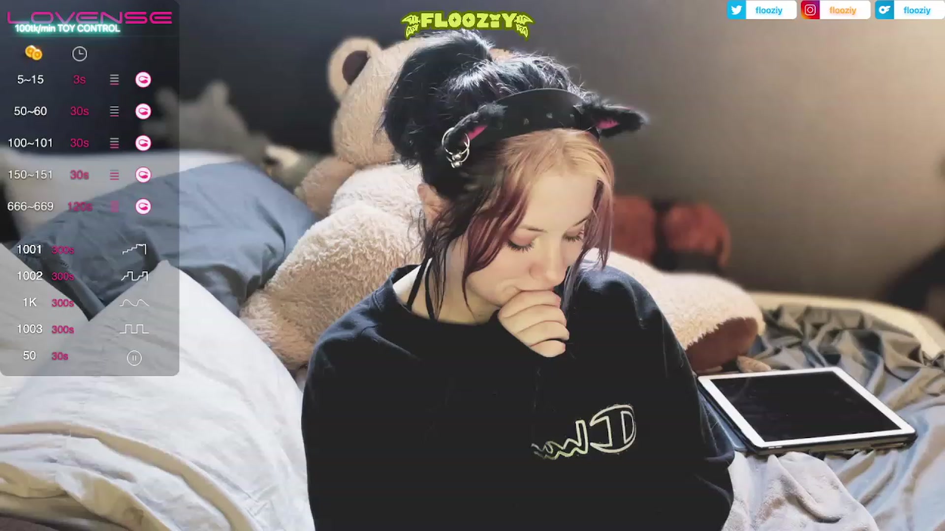 Gallery image thumbnail from flooziy's myfreecams stream on, 05/01/2023, 03:04 image 1 of 20