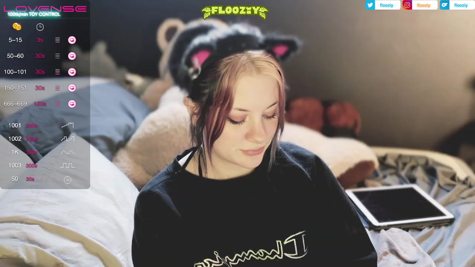 Gallery image thumbnail from flooziy's myfreecams stream on, 05/01/2023, 03:04 image 2 of 20