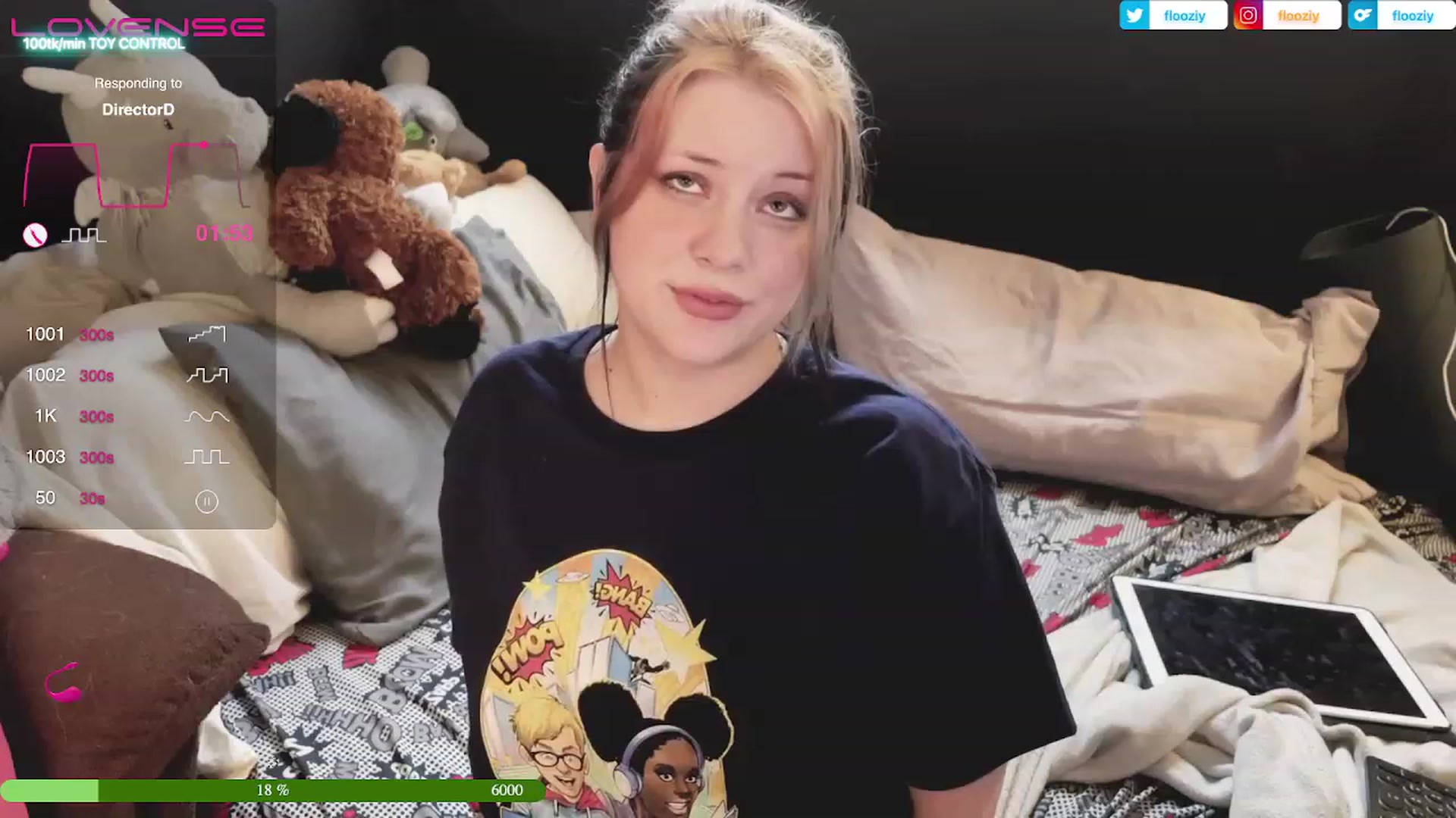 Gallery image thumbnail from flooziy's myfreecams stream on, 05/07/2023, 01:53 image 4 of 20