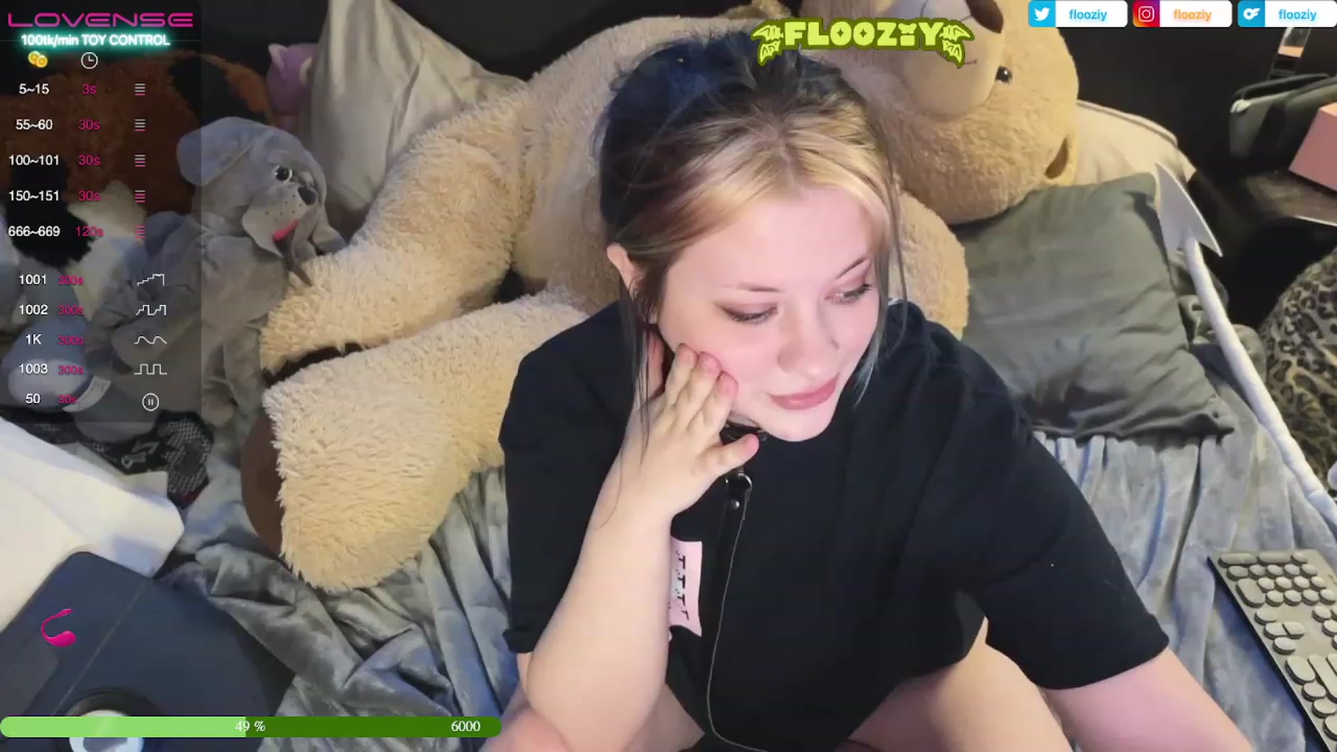 Gallery image thumbnail from flooziy's myfreecams stream on, 05/10/2023, 03:34 image 15 of 20