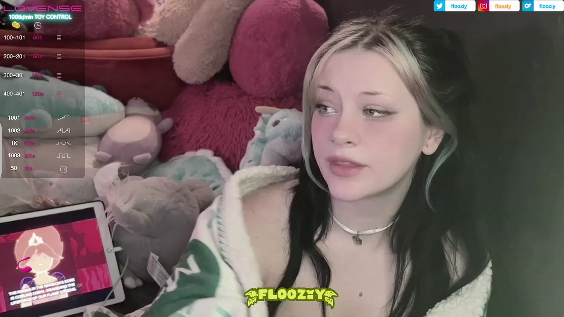 Gallery image thumbnail from flooziy's myfreecams stream on, 06/12/2023, 04:34 image 19 of 20