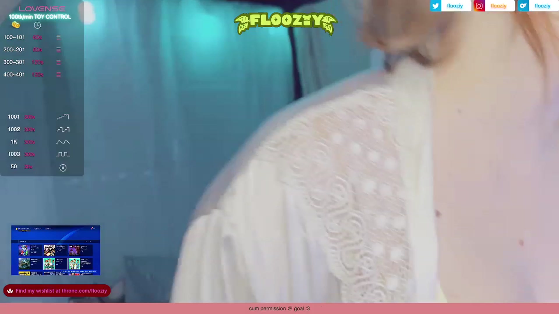 Gallery image thumbnail from flooziy's myfreecams stream on, 11/15/2023, 22:25 image 14 of 20