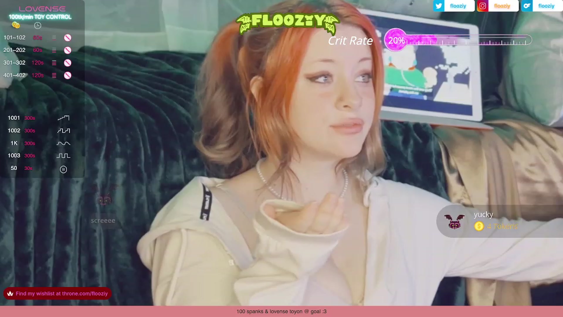 Gallery image thumbnail from flooziy's myfreecams stream on, 11/16/2023, 07:47 image 15 of 20