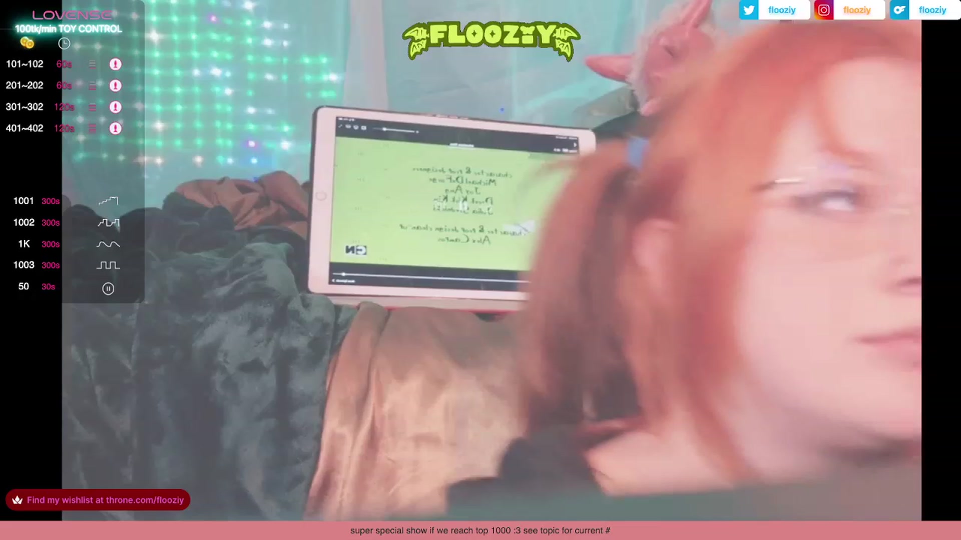 Gallery image thumbnail from flooziy's myfreecams stream on, 12/01/2023, 07:50 image 7 of 20