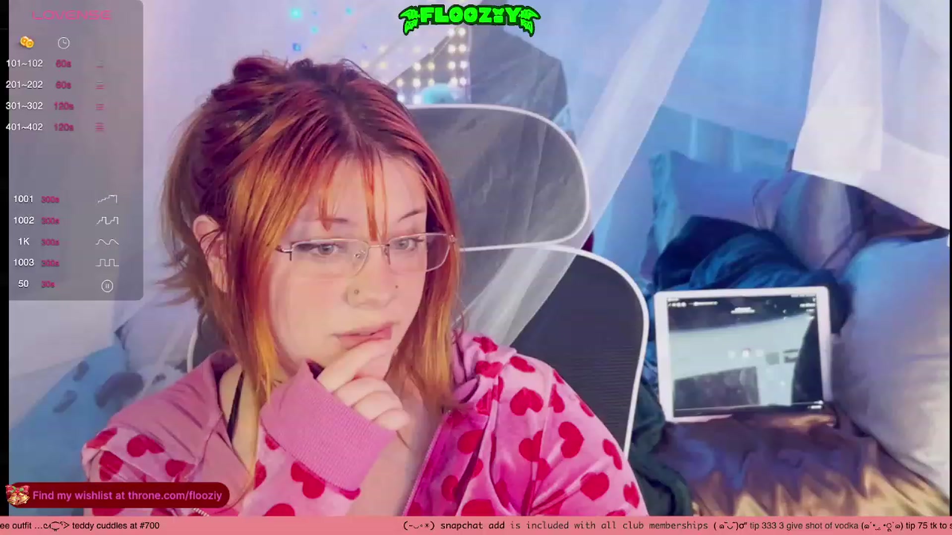 Gallery image thumbnail from flooziy's myfreecams stream on, 12/29/2023, 07:30 image 4 of 20