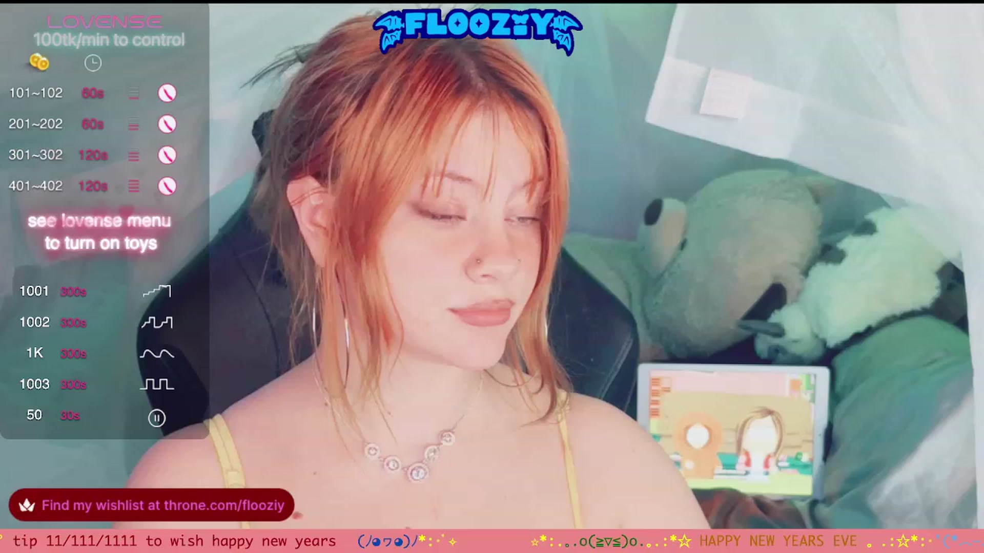 Gallery image thumbnail from flooziy's myfreecams stream on, 01/01/2024, 07:19 image 1 of 20
