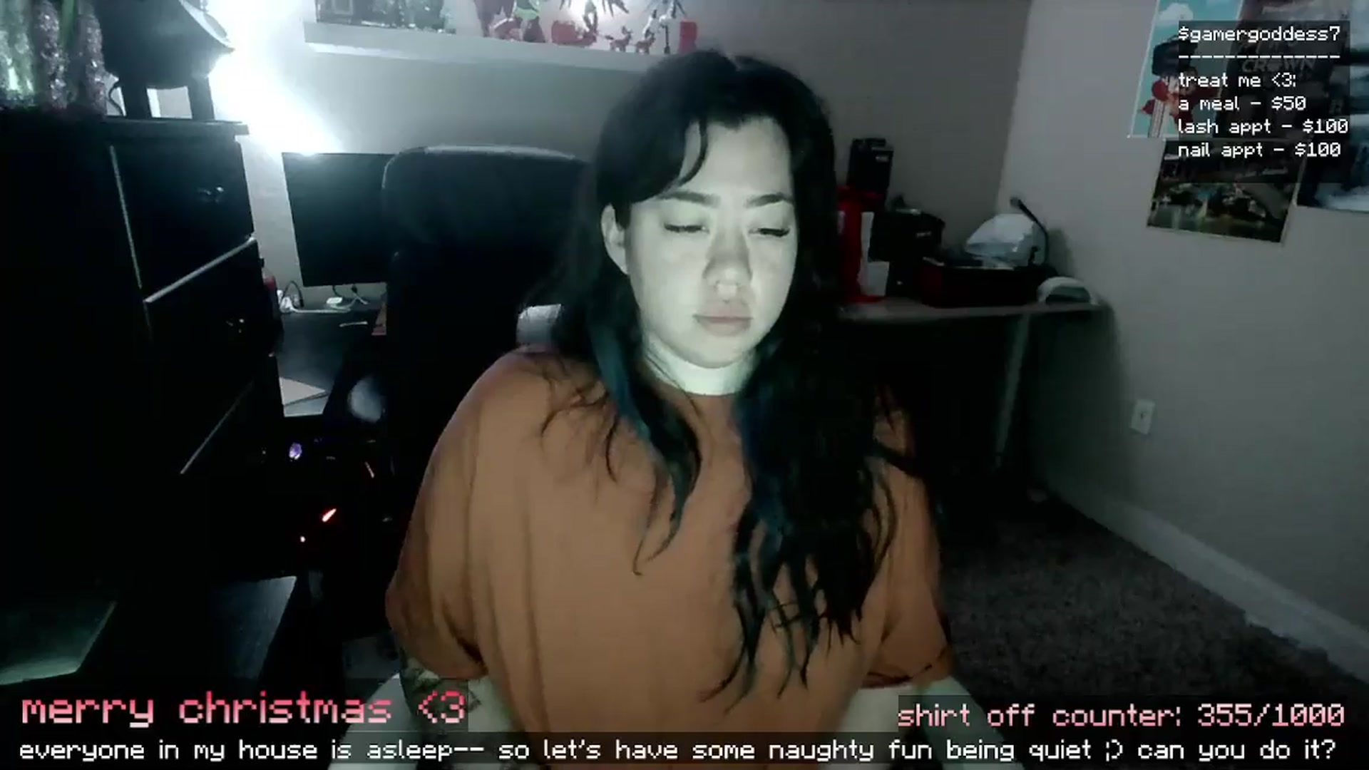Gallery image thumbnail from gamergoddess7's myfreecams stream on, 12/26/2024, 12:19 image 9 of 20