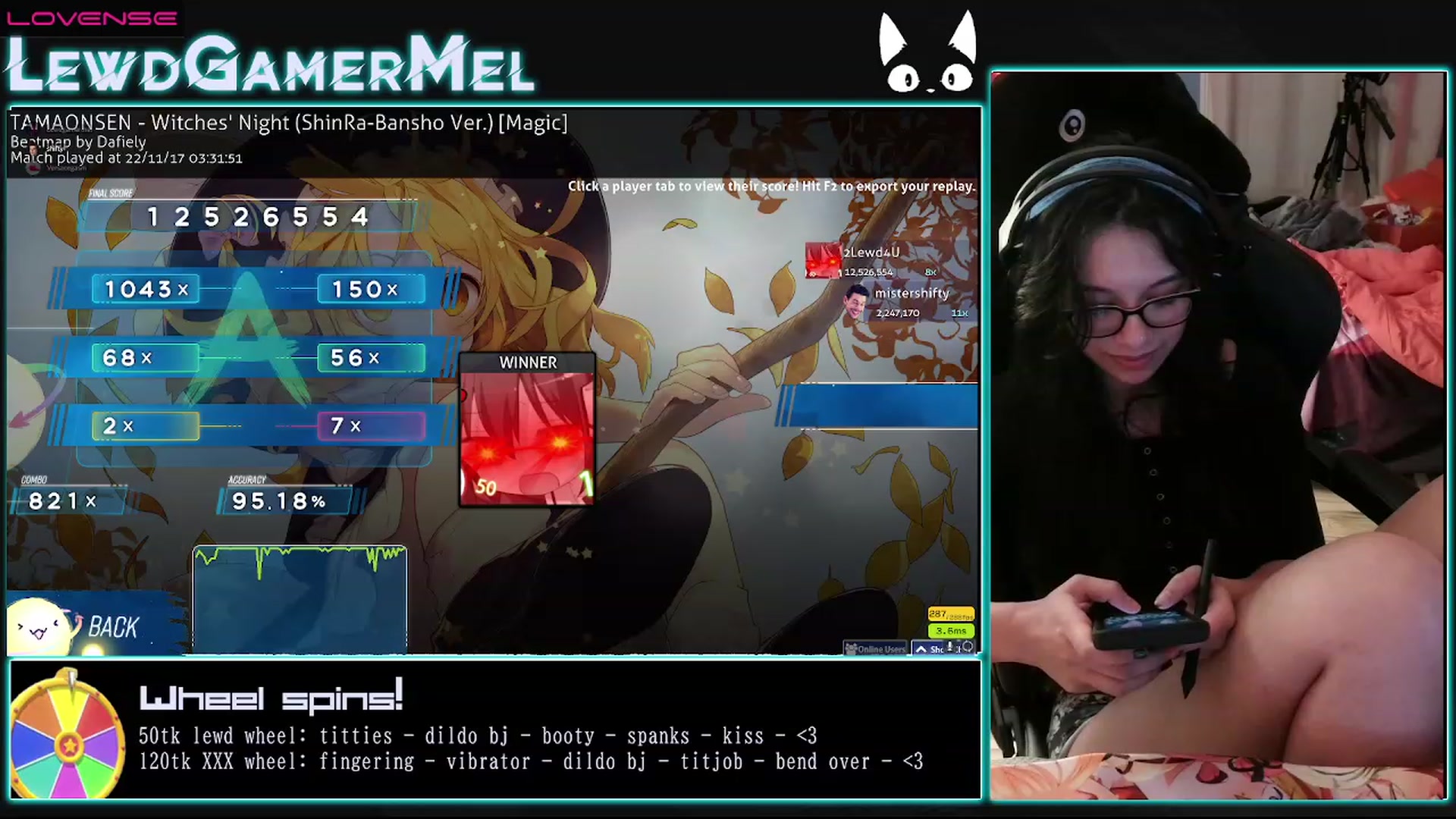 Gallery image thumbnail from lewdgamermel's myfreecams stream on, 11/17/2022, 09:20 image 15 of 20