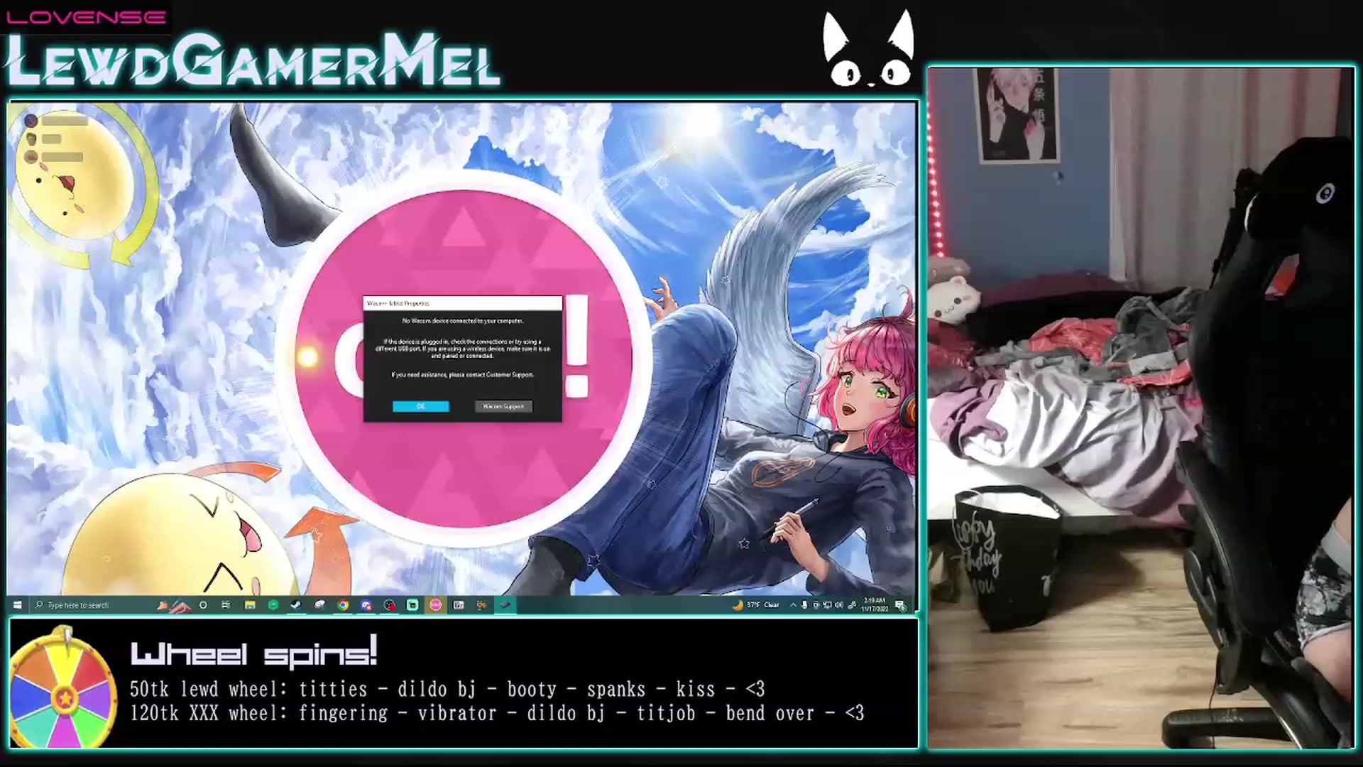 Gallery image thumbnail from lewdgamermel's myfreecams stream on, 11/17/2022, 09:20 image 5 of 20