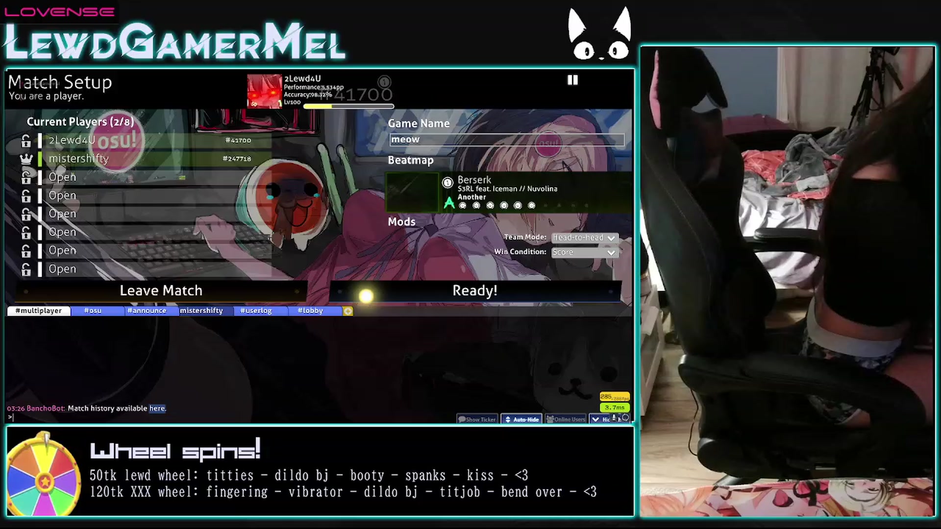 Gallery image thumbnail from lewdgamermel's myfreecams stream on, 11/17/2022, 09:20 image 16 of 20