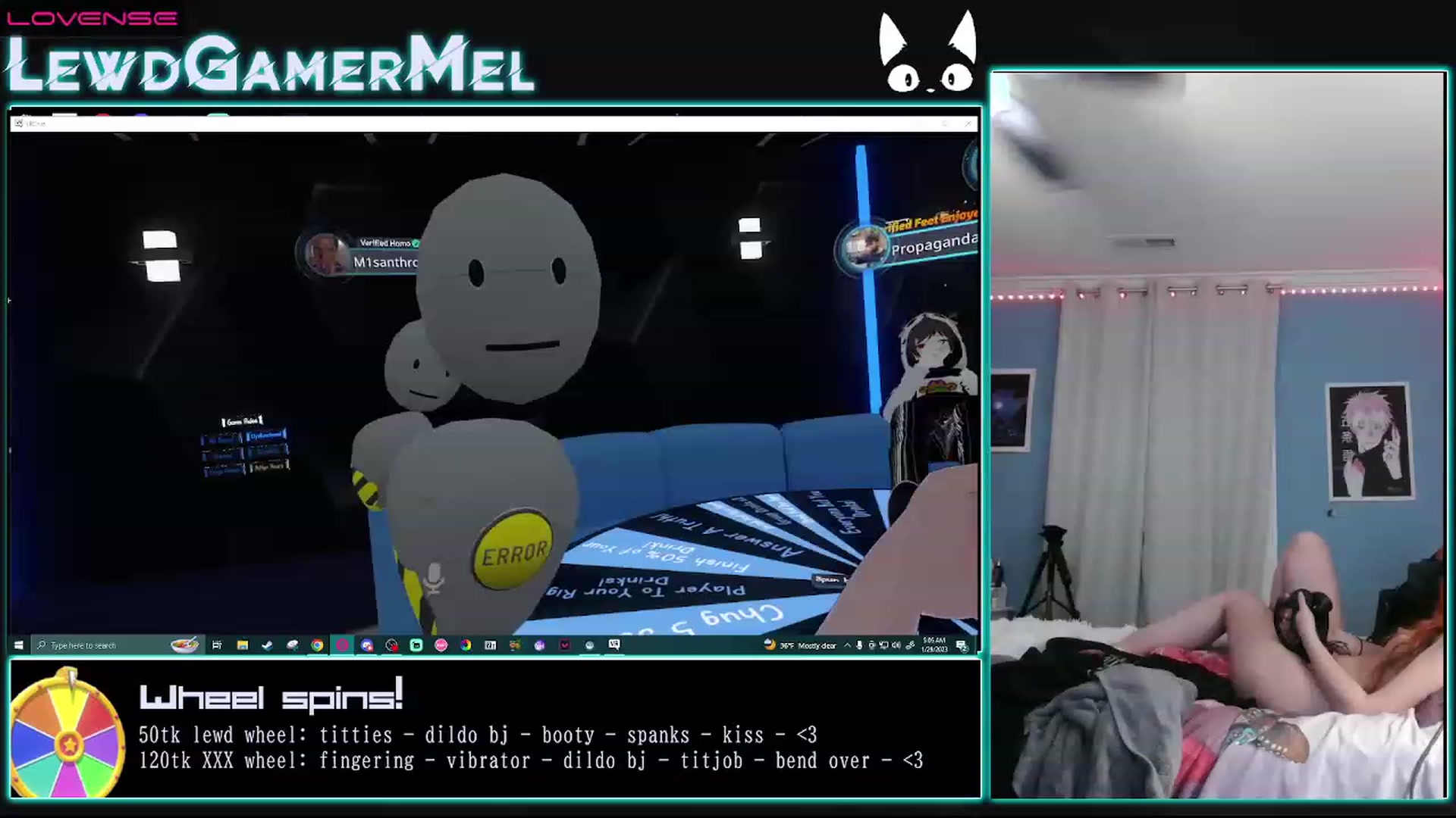 Gallery image thumbnail from lewdgamermel's myfreecams stream on, 01/29/2023, 10:38 image 12 of 20