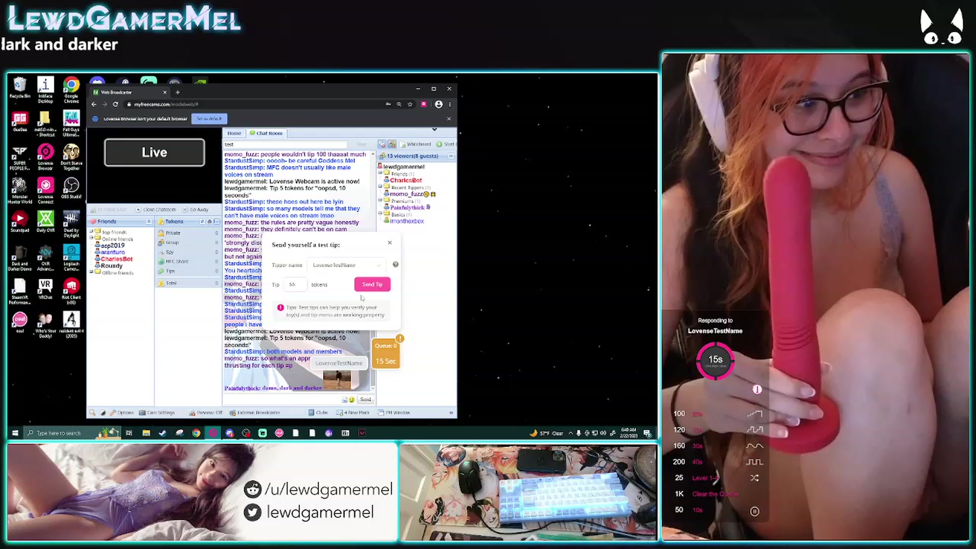 Gallery image thumbnail from lewdgamermel's myfreecams stream on, 02/22/2023, 12:54 image 1 of 20