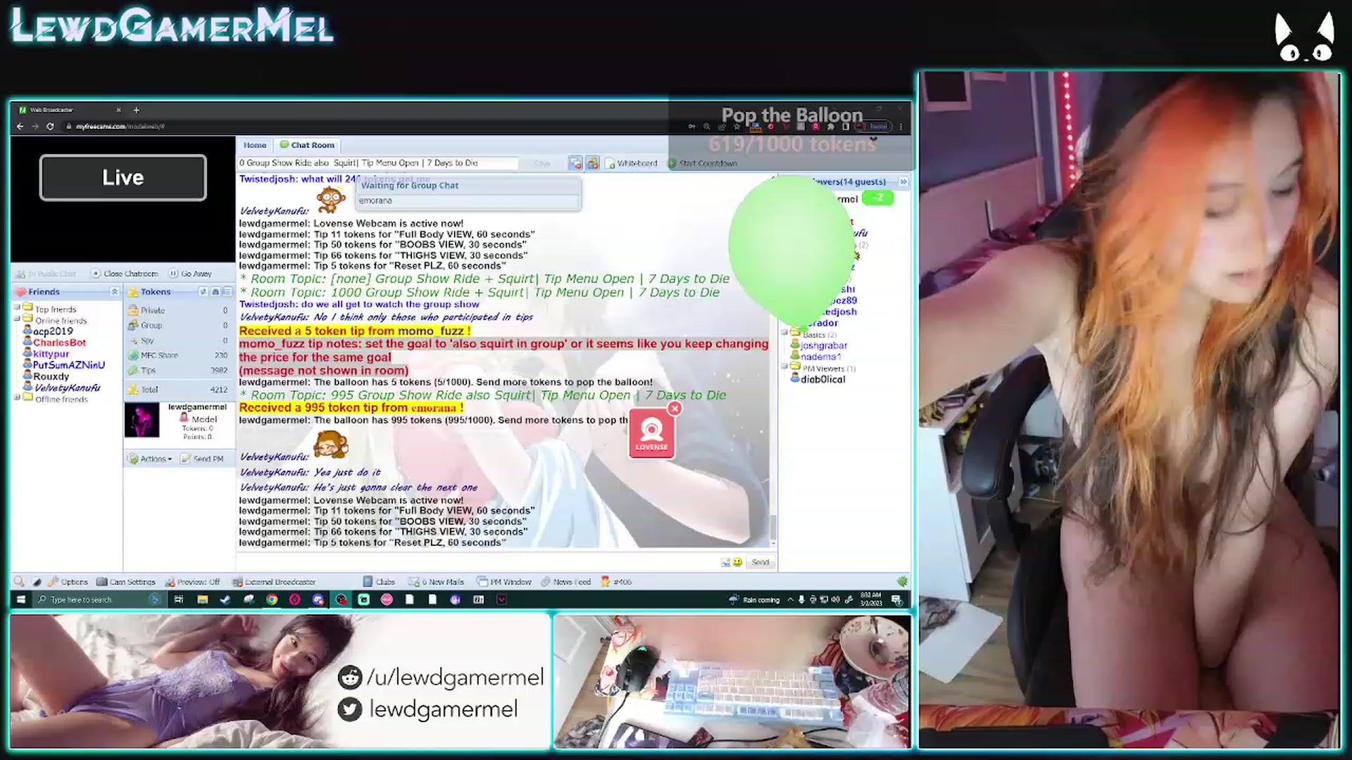 Gallery image thumbnail from lewdgamermel's myfreecams stream on, 03/02/2023, 13:36 image 20 of 20