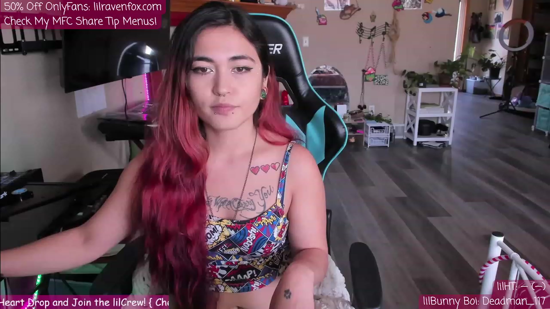 Gallery image thumbnail from lilRavenFox's myfreecams stream on, 05/03/2023, 20:40 image 1 of 20
