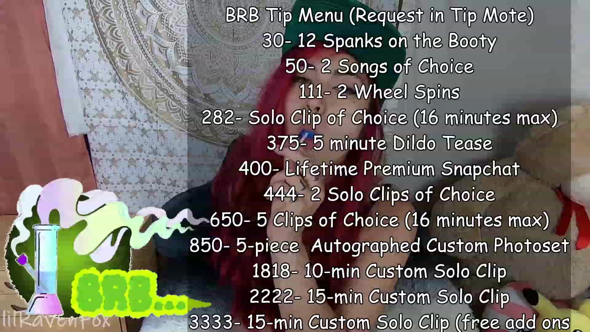 Gallery image thumbnail from lilRavenFox's myfreecams stream on, 05/14/2023, 21:04 image 4 of 20