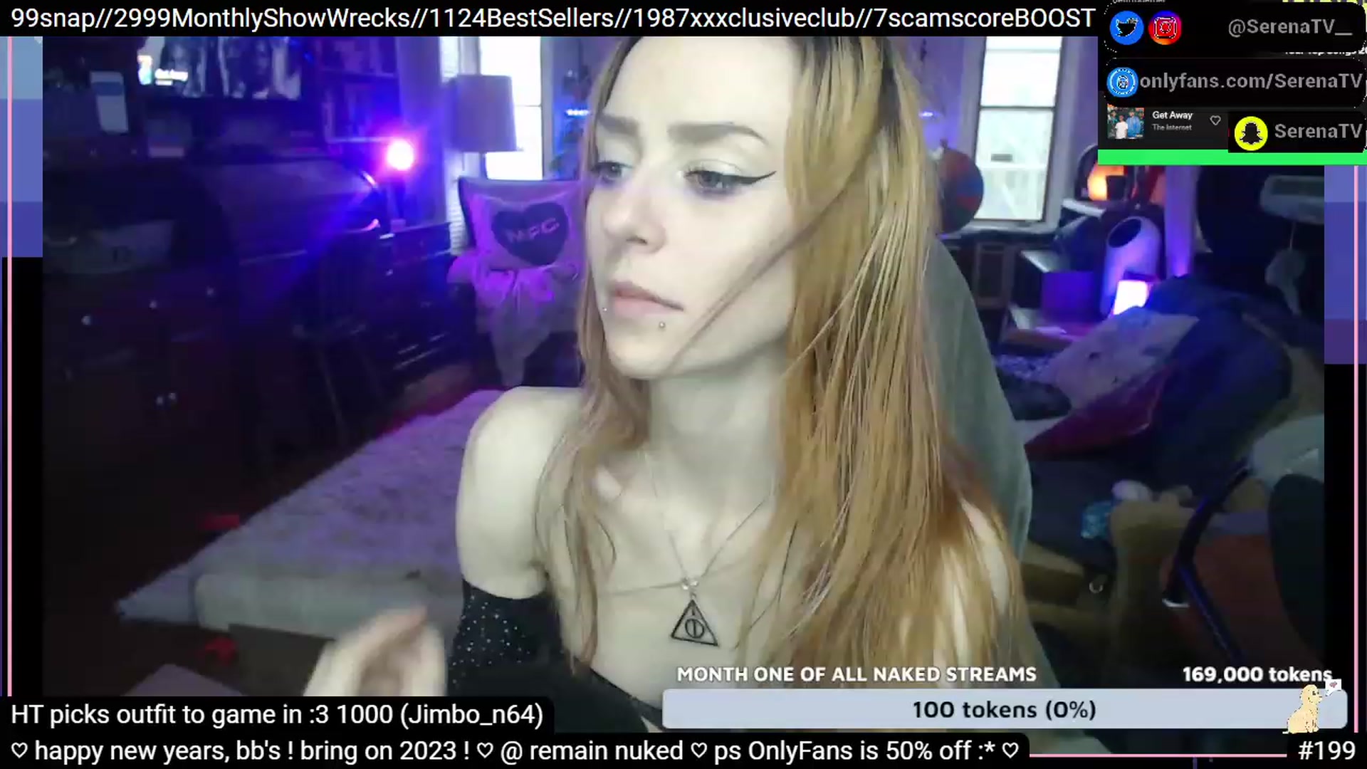 Gallery image thumbnail from serenatv's myfreecams stream on, 01/01/2023, 23:33 image 4 of 20