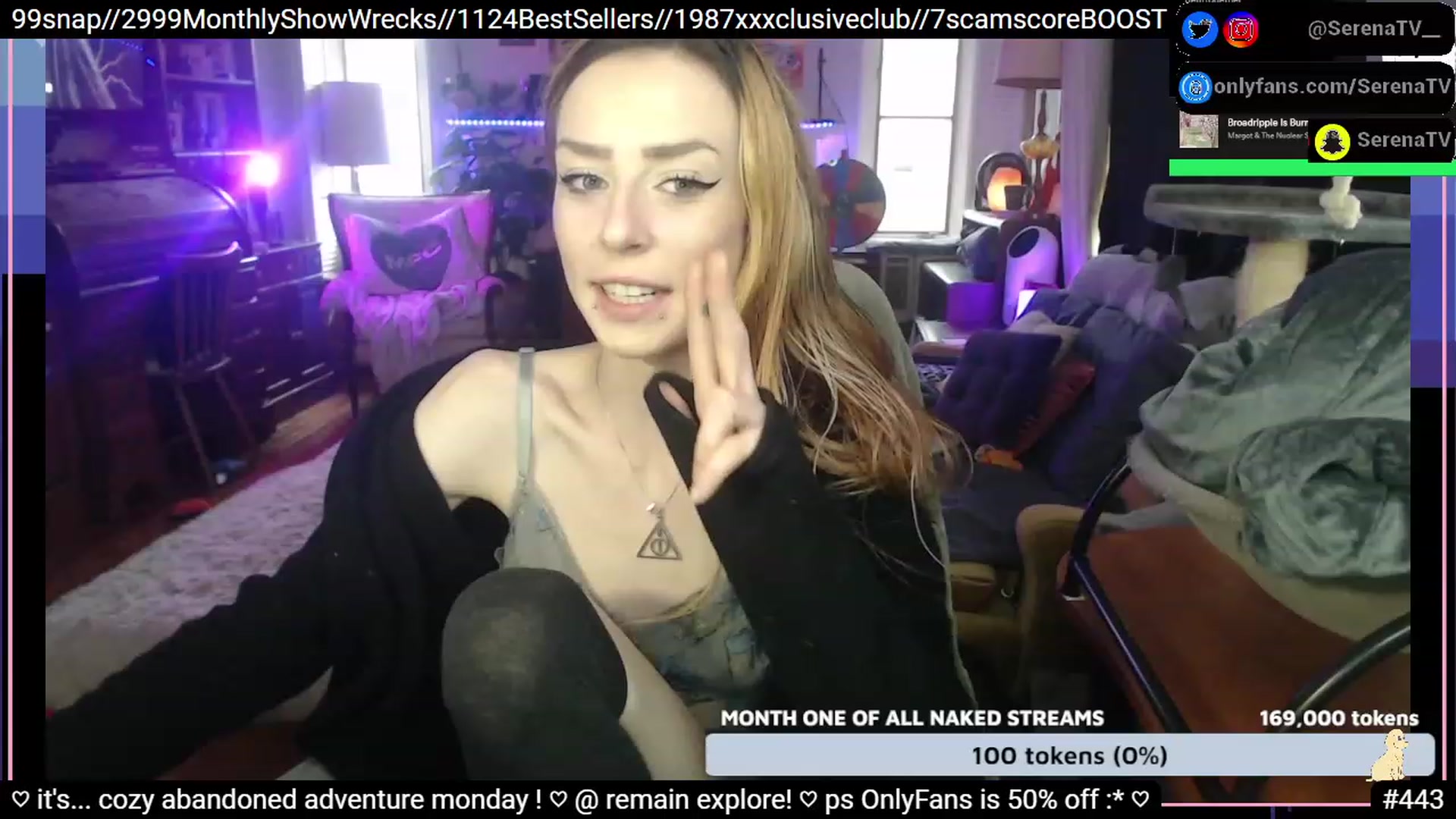 Gallery image thumbnail from serenatv's myfreecams stream on, 01/02/2023, 21:52 image 2 of 20
