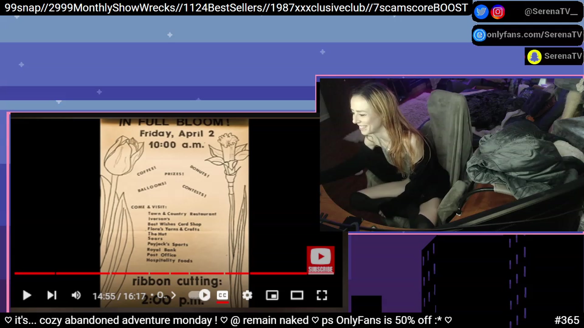 Gallery image thumbnail from serenatv's myfreecams stream on, 01/02/2023, 21:52 image 9 of 20