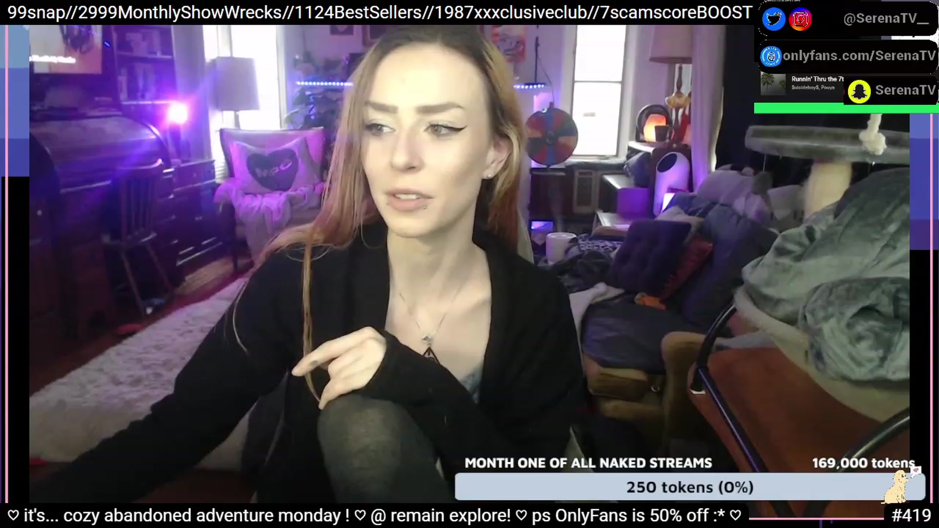Gallery image thumbnail from serenatv's myfreecams stream on, 01/02/2023, 21:52 image 3 of 20