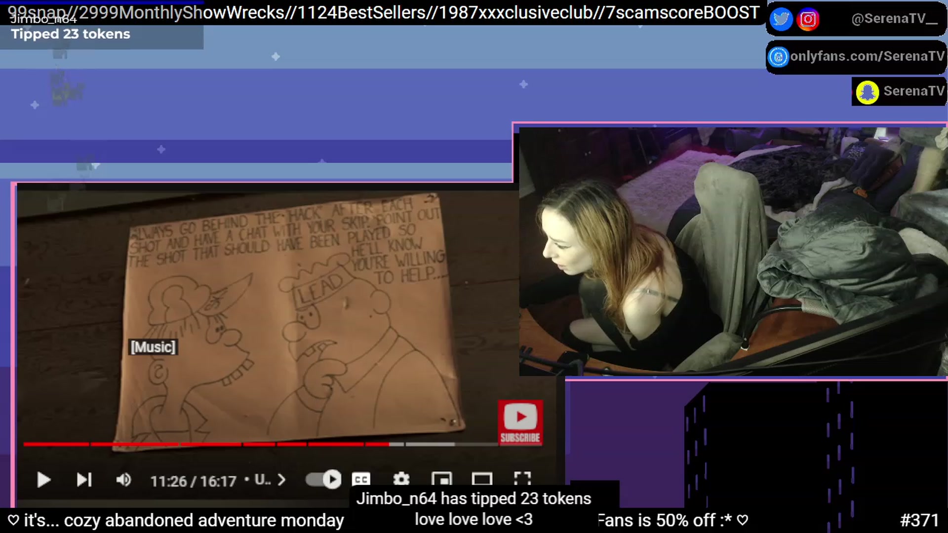Gallery image thumbnail from serenatv's myfreecams stream on, 01/02/2023, 21:52 image 8 of 20
