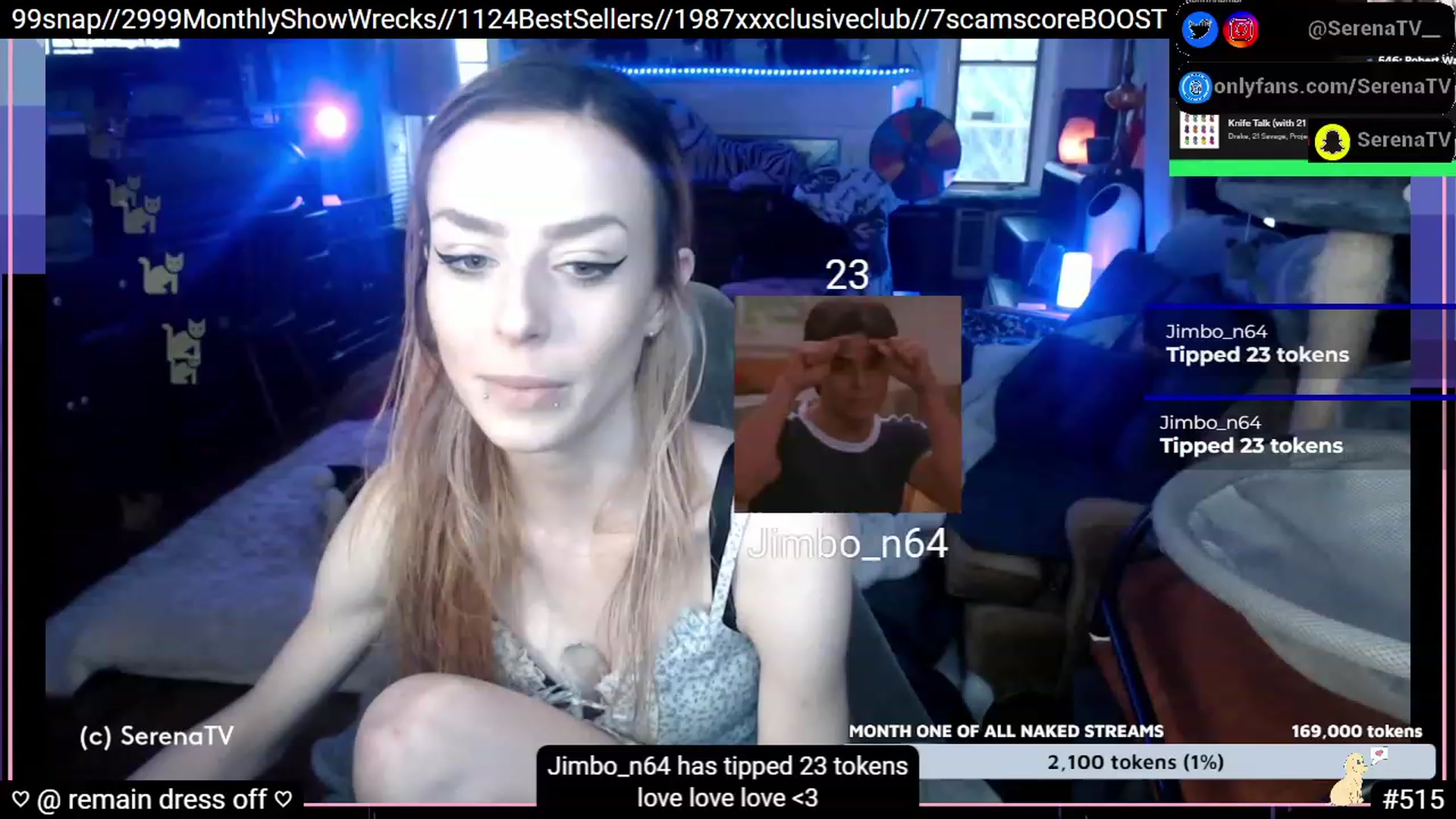 Gallery image thumbnail from serenatv's myfreecams stream on, 01/13/2023, 21:14 image 6 of 20