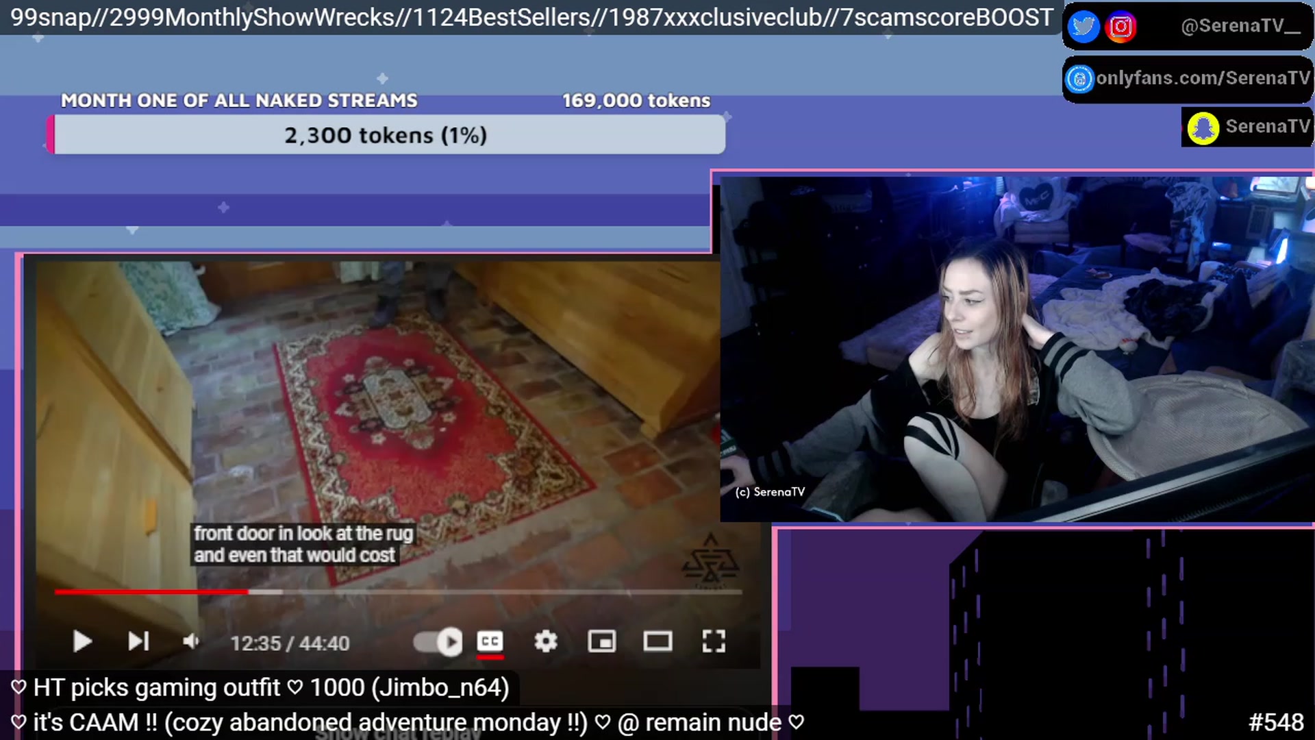 Gallery image thumbnail from serenatv's myfreecams stream on, 01/16/2023, 21:54 image 10 of 20