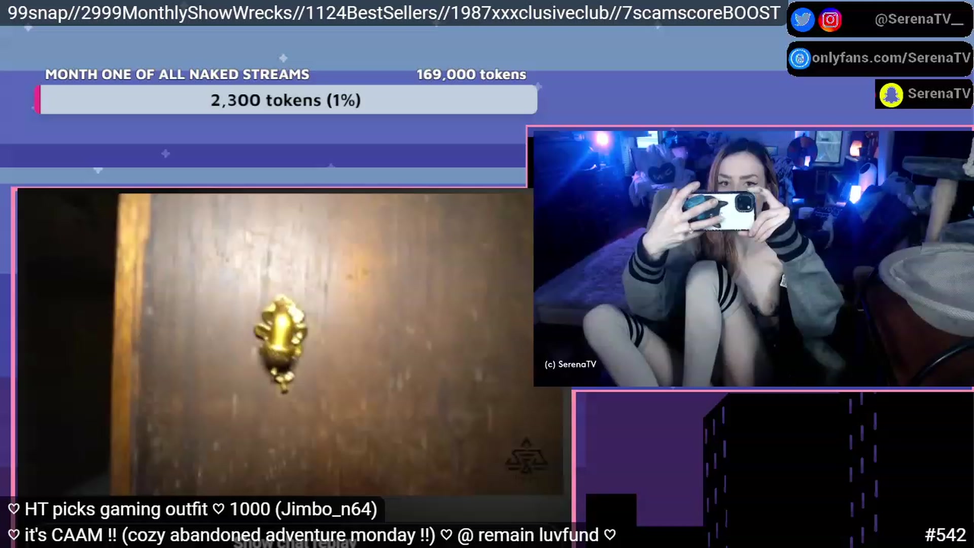 Gallery image thumbnail from serenatv's myfreecams stream on, 01/16/2023, 21:54 image 17 of 20