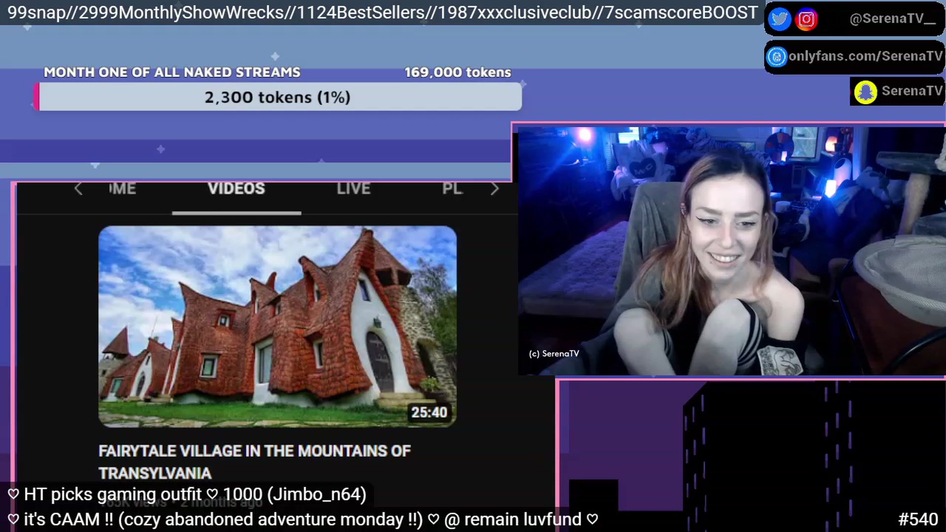 Gallery image thumbnail from serenatv's myfreecams stream on, 01/16/2023, 21:54 image 18 of 20