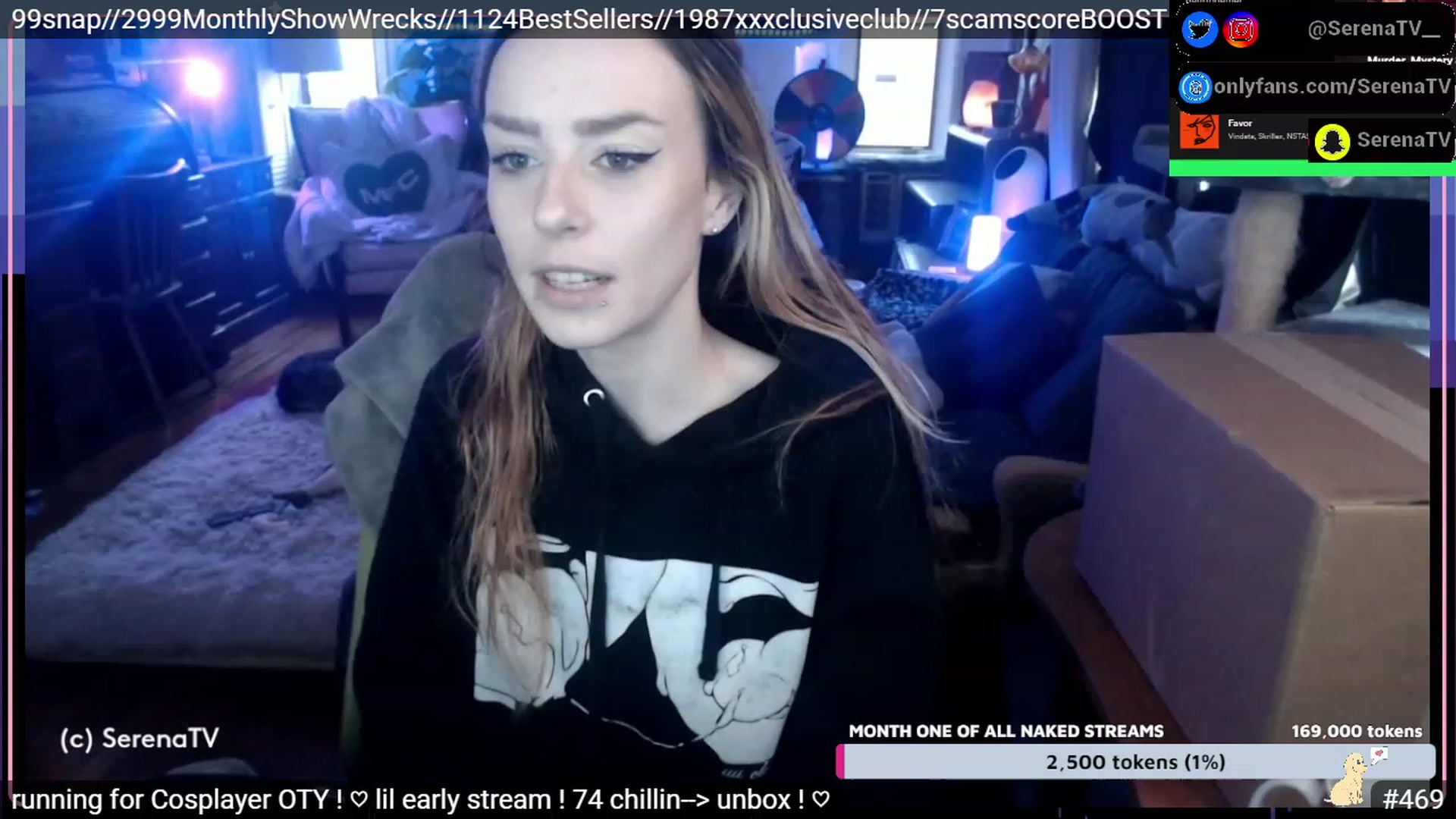 Gallery image thumbnail from serenatv's myfreecams stream on, 01/18/2023, 19:45 image 2 of 20