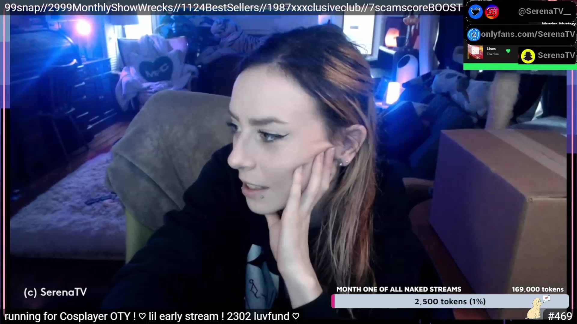 Gallery image thumbnail from serenatv's myfreecams stream on, 01/18/2023, 19:45 image 5 of 20