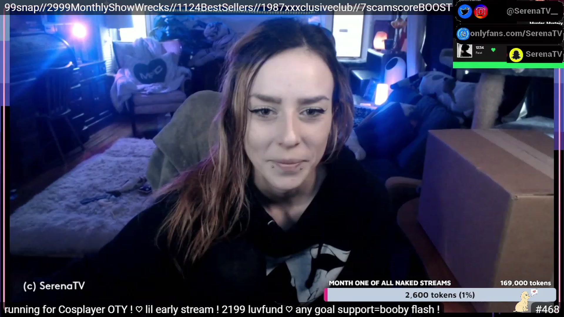 Gallery image thumbnail from serenatv's myfreecams stream on, 01/18/2023, 19:45 image 8 of 20