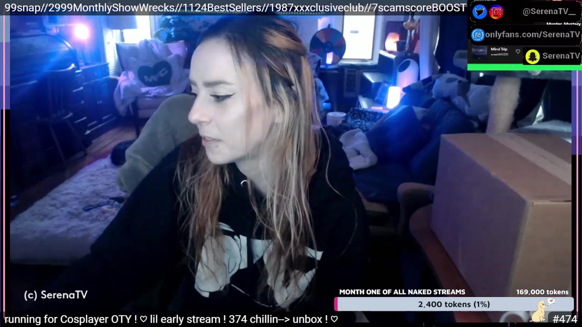 Gallery image thumbnail from serenatv's myfreecams stream on, 01/18/2023, 19:45 image 1 of 20