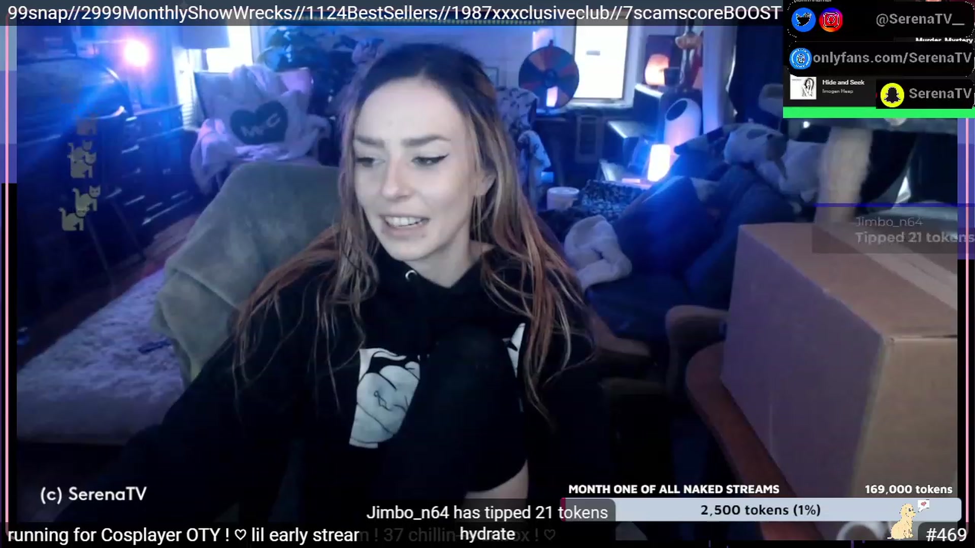 Gallery image thumbnail from serenatv's myfreecams stream on, 01/18/2023, 19:45 image 3 of 20