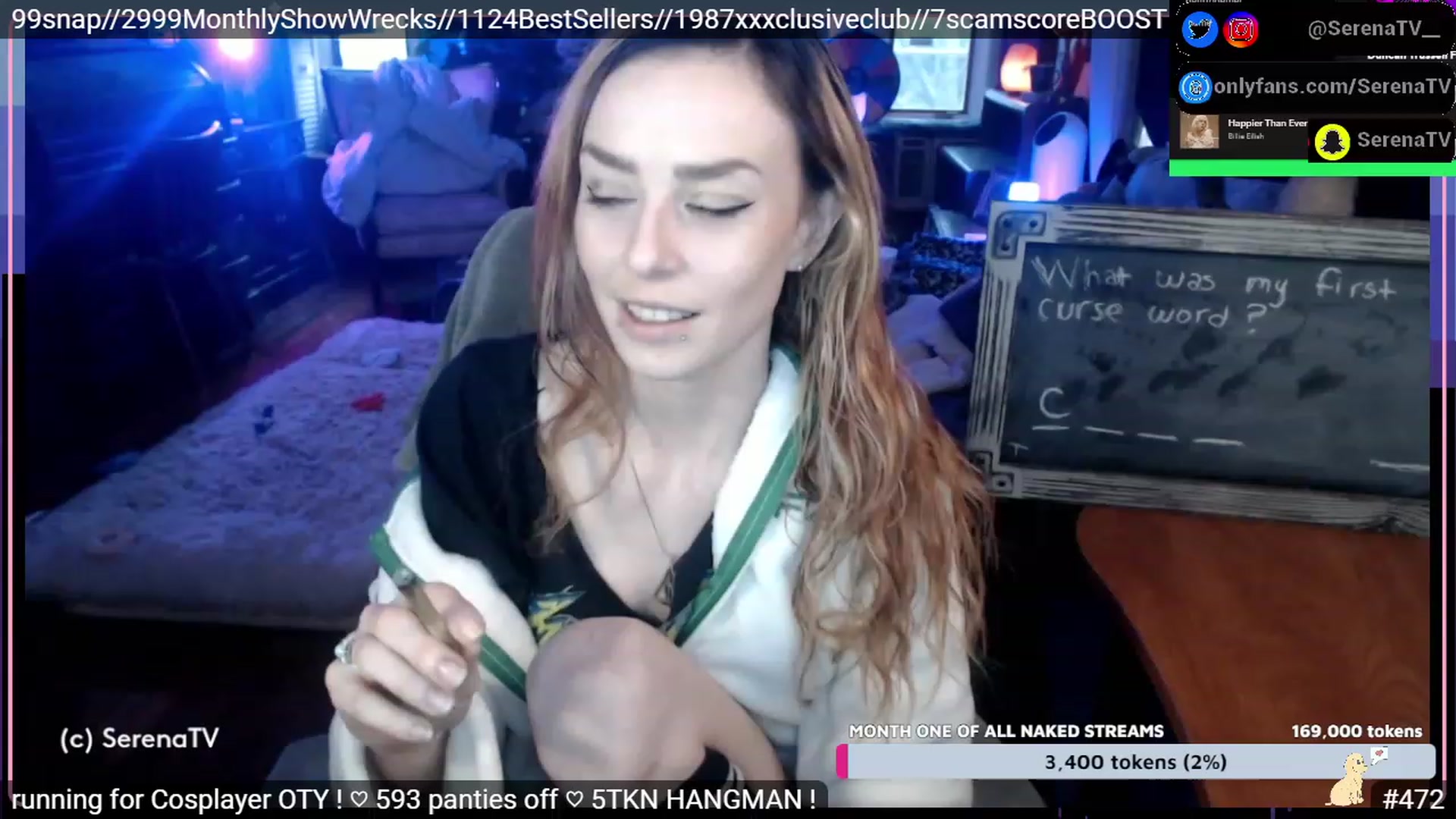Gallery image thumbnail from serenatv's myfreecams stream on, 01/19/2023, 21:51 image 2 of 20