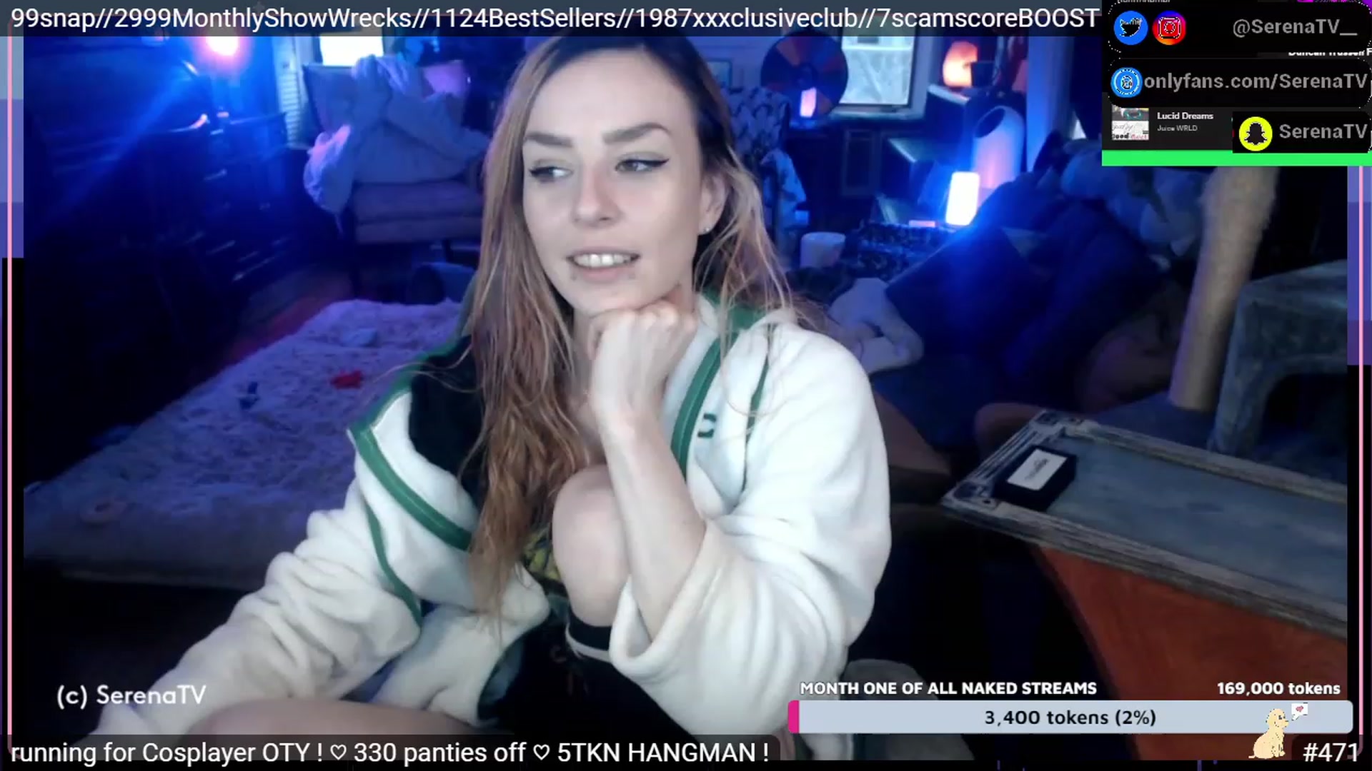 Gallery image thumbnail from serenatv's myfreecams stream on, 01/19/2023, 21:51 image 8 of 20