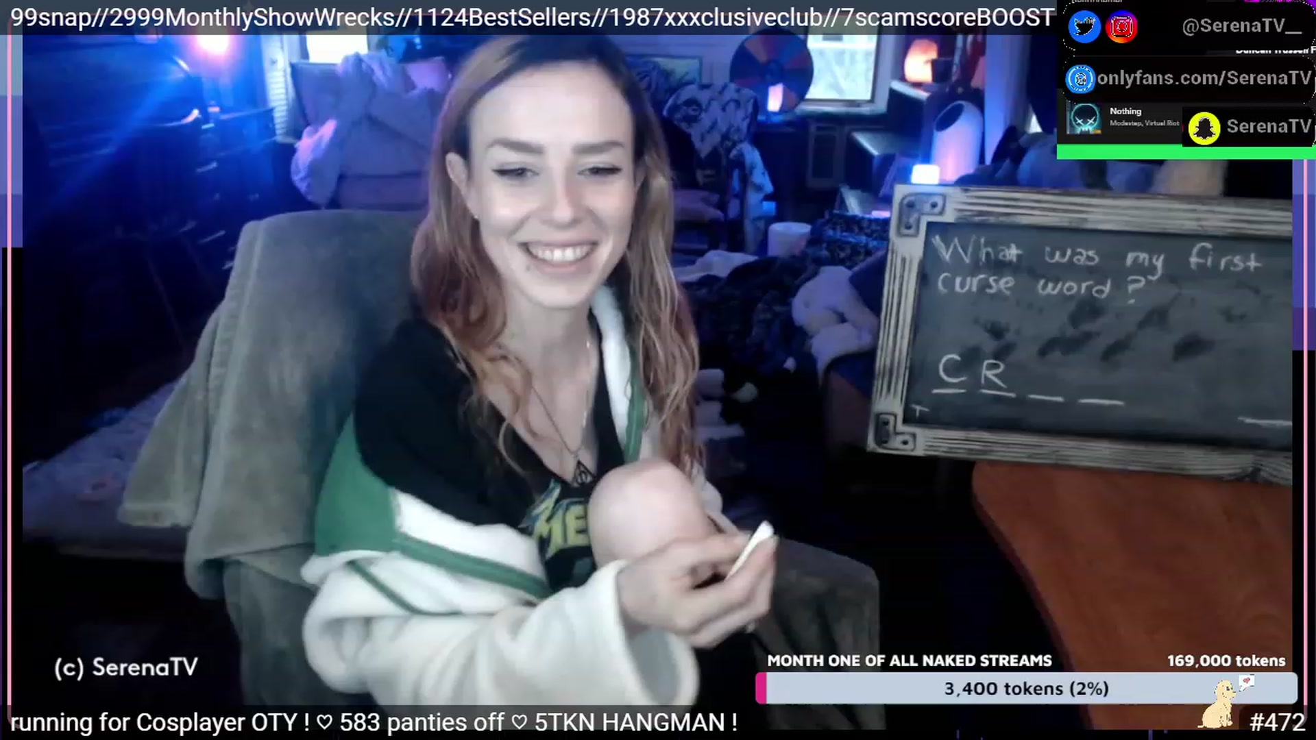 Gallery image thumbnail from serenatv's myfreecams stream on, 01/19/2023, 21:51 image 4 of 20