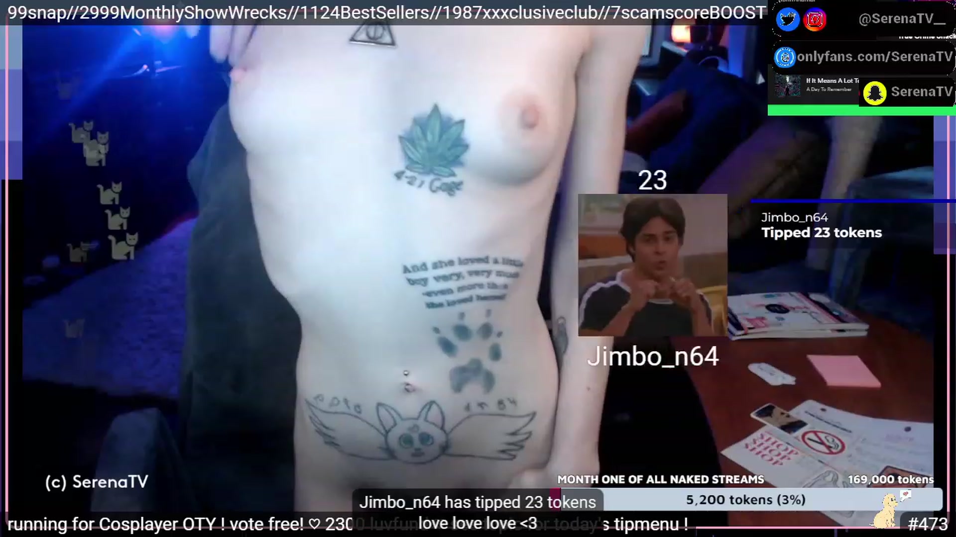 Gallery image thumbnail from serenatv's myfreecams stream on, 01/21/2023, 22:54 image 10 of 20
