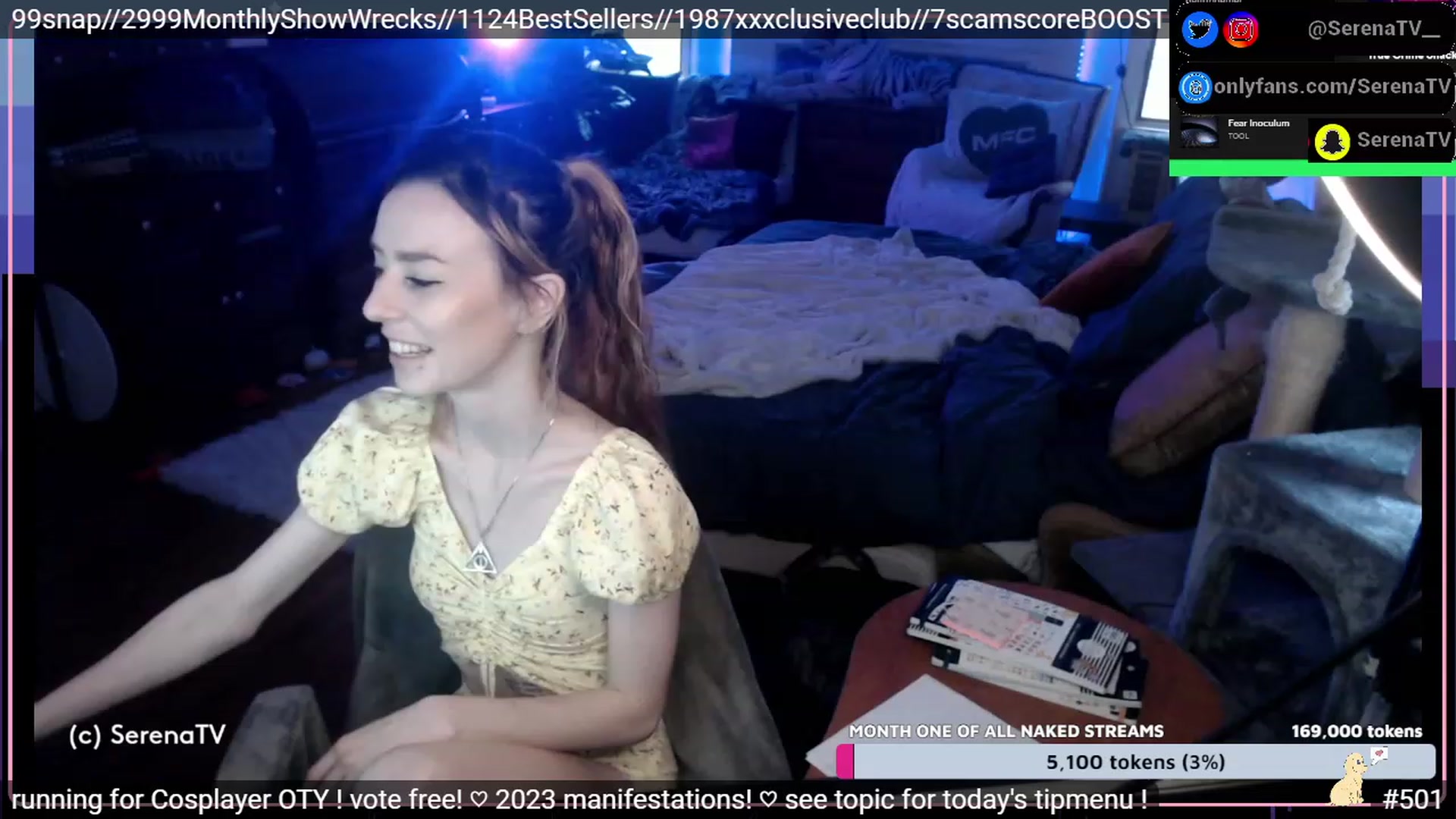 Gallery image thumbnail from serenatv's myfreecams stream on, 01/21/2023, 22:54 image 2 of 20