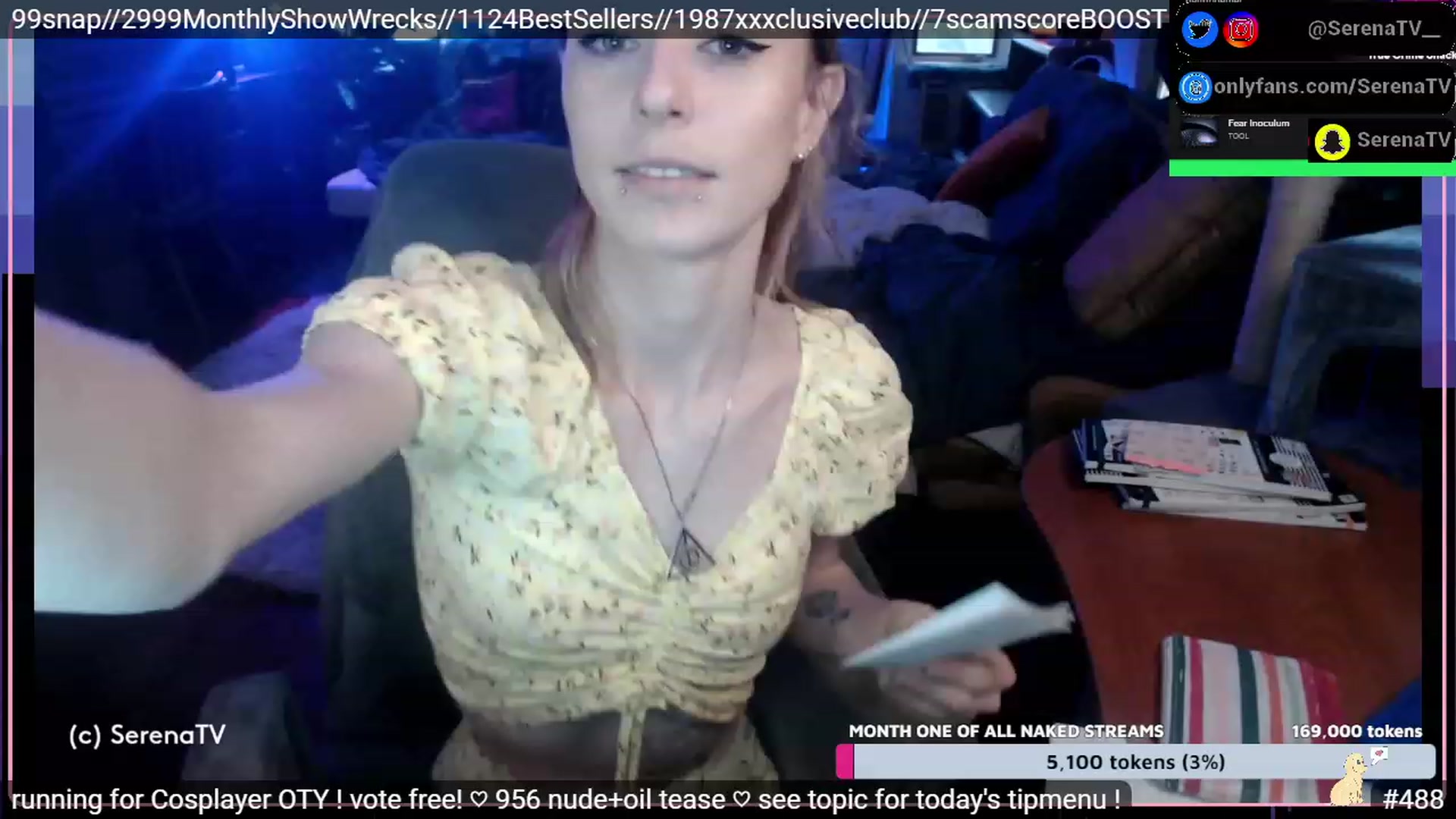 Gallery image thumbnail from serenatv's myfreecams stream on, 01/21/2023, 22:54 image 3 of 20